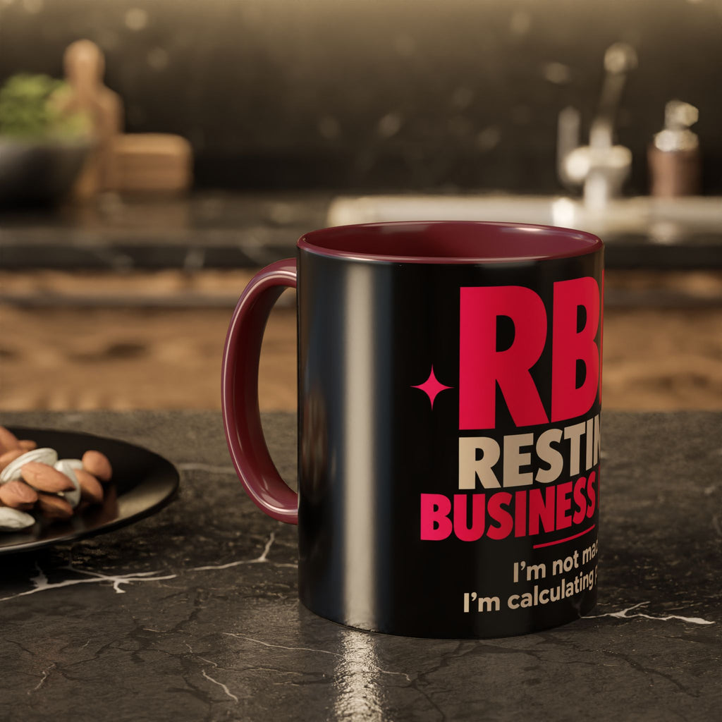 RBF Mug — "Resting Business Face: I'm not mad. I'm calculating profit."