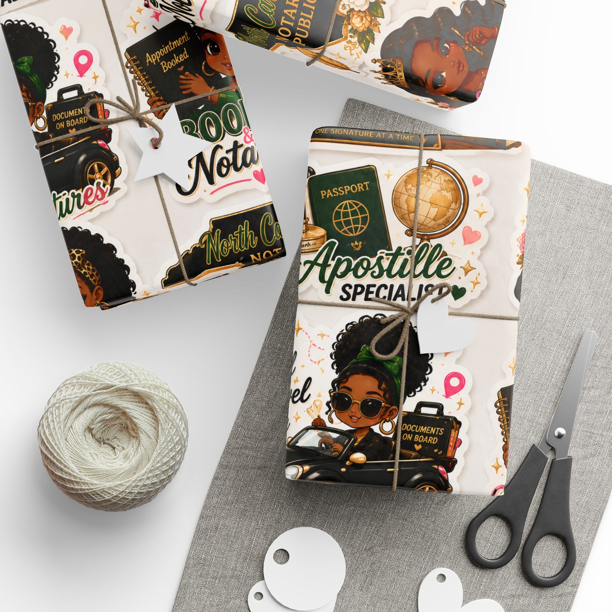 Notary Boss Wrapping Paper – Wrap it. Gift it. Make it official. 🎁🖊️✨