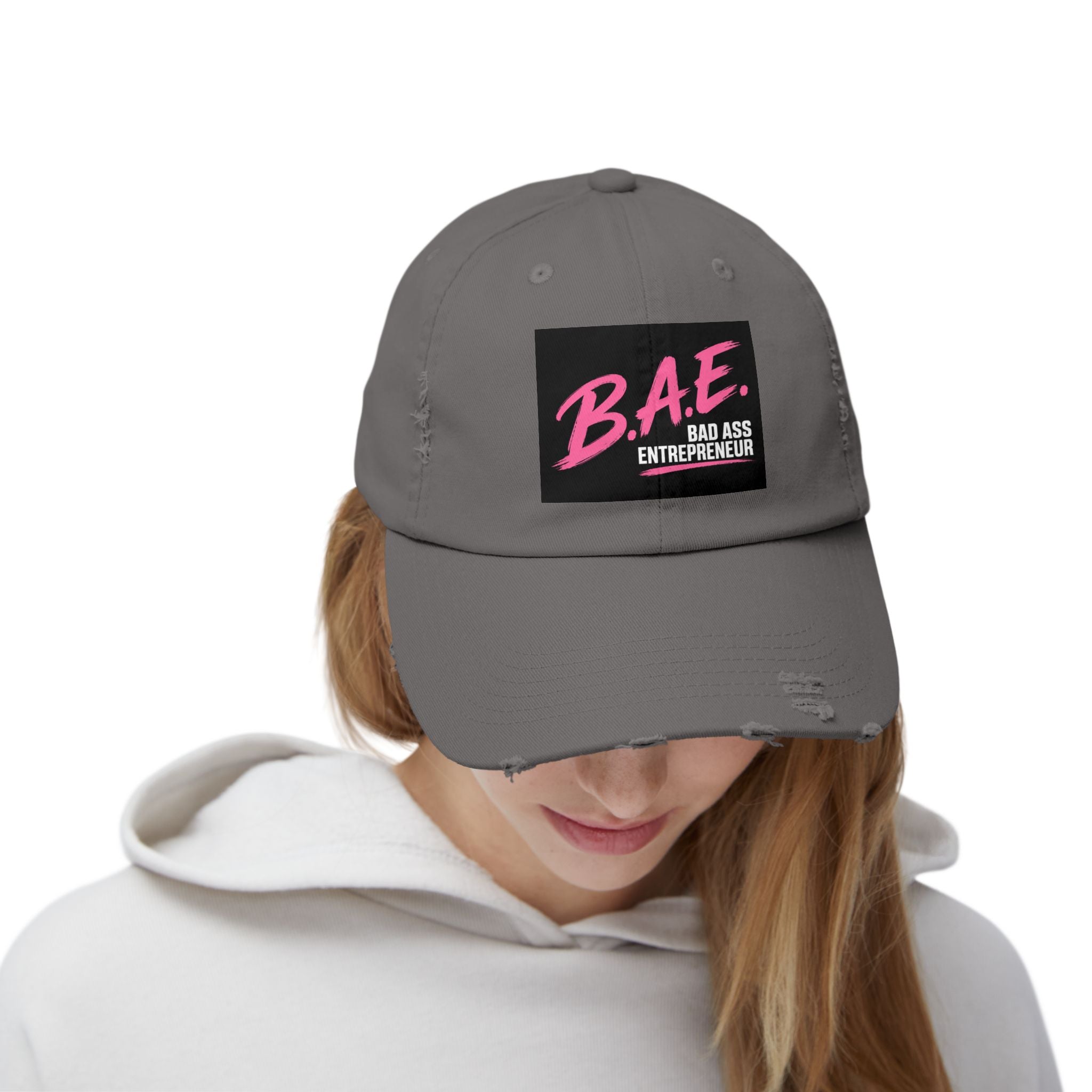 B.A.E. Bad Ass Entrepreneur Distressed Cap | Vintage Business Owner Hat