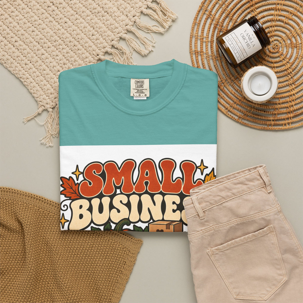 Small Business Big Harvest T-Shirt — Fall Entrepreneur Garment-Dyed Tee