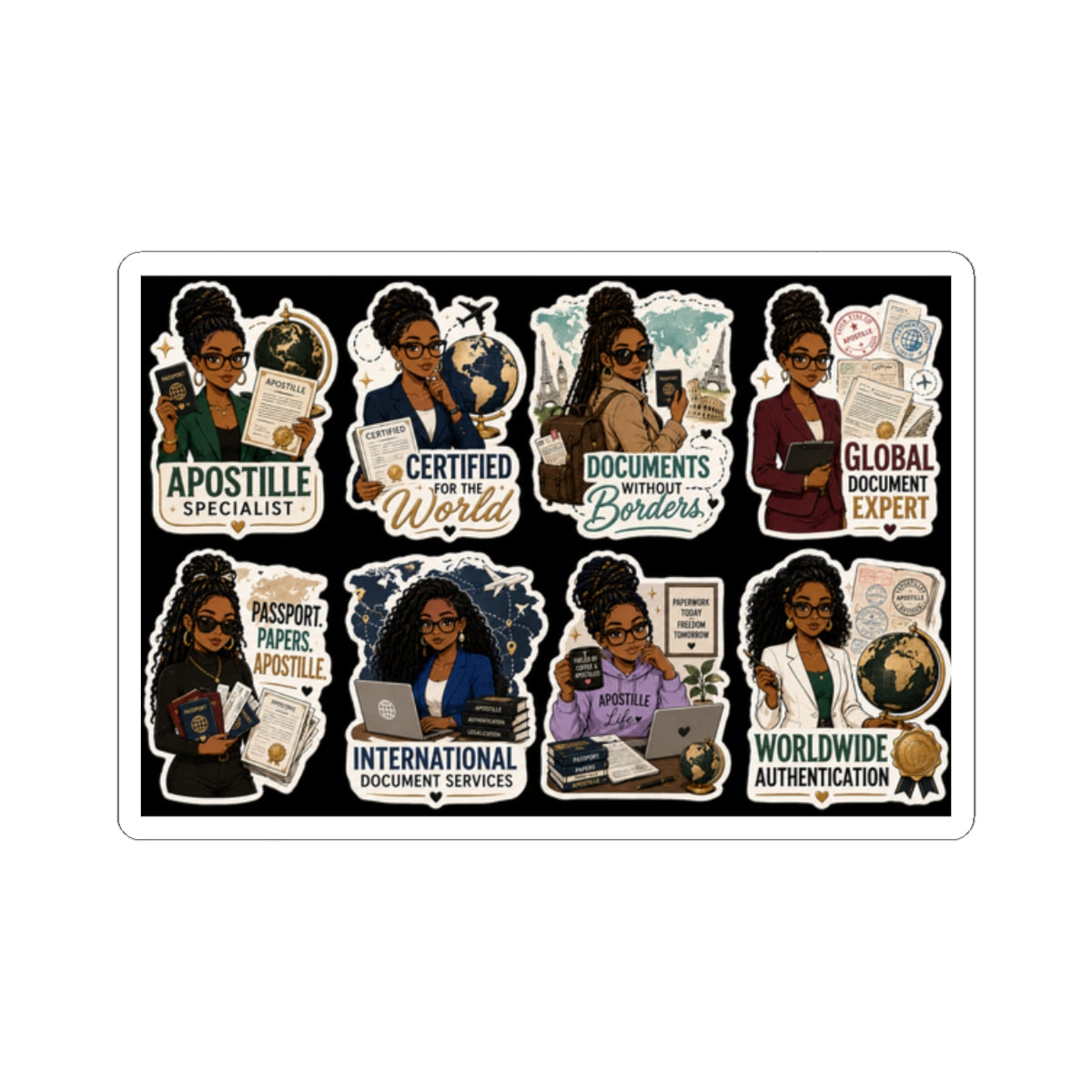 🌍 Elite Apostille Collection | Premium International Document Vinyl Stickers