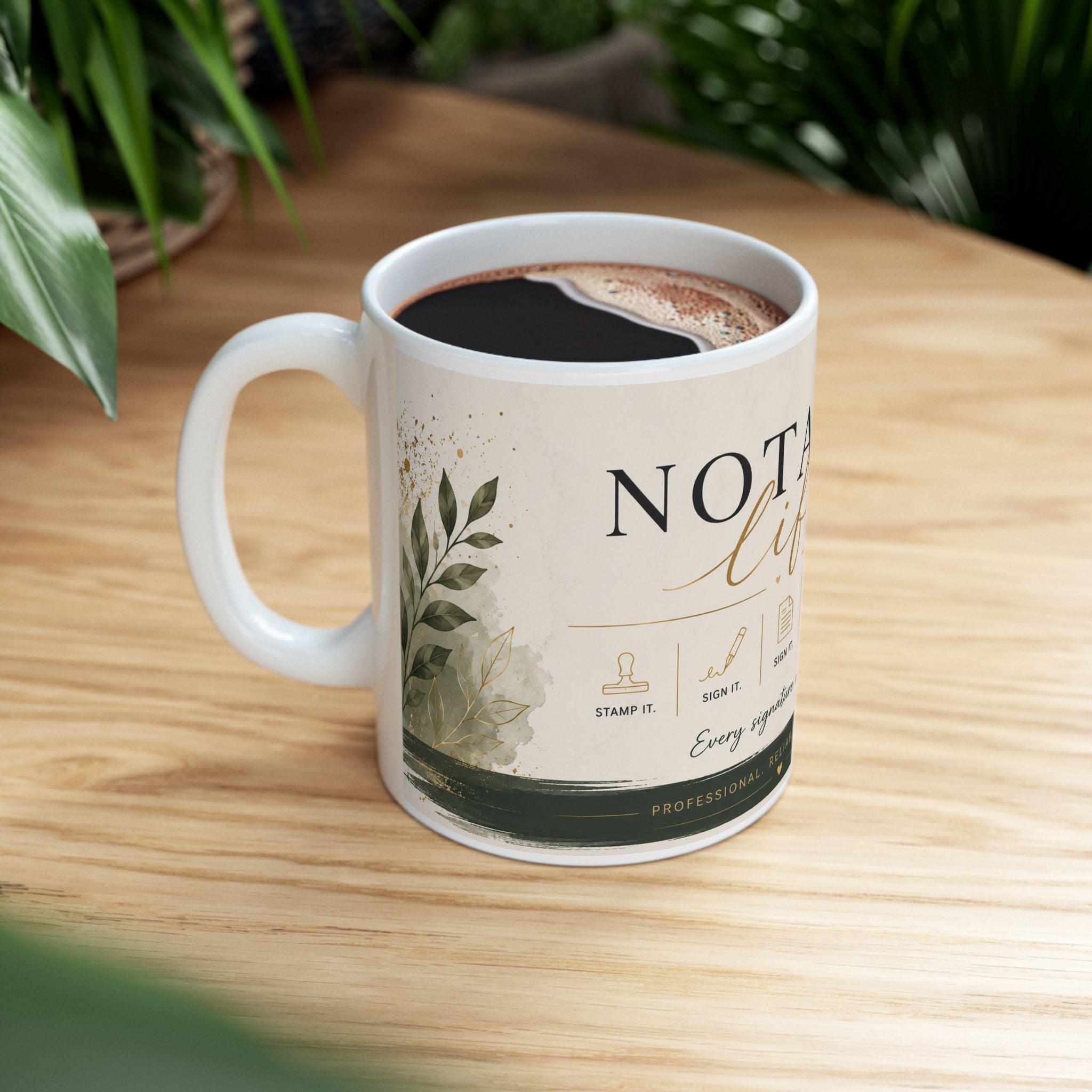 Notary Life Ceramic Mug | Professional Coffee Mug for Notaries & Loan Signing Agents