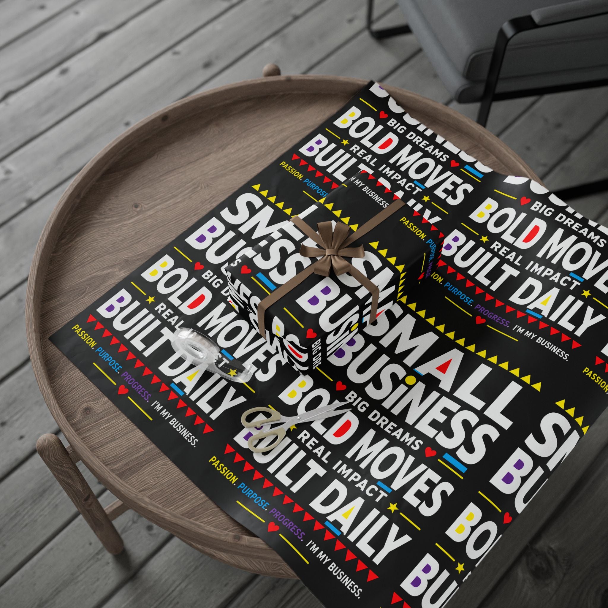 Small Business. Big Dreams. Bold Moves. Wrapping Paper – Entrepreneur Gift Wrap🎁✨