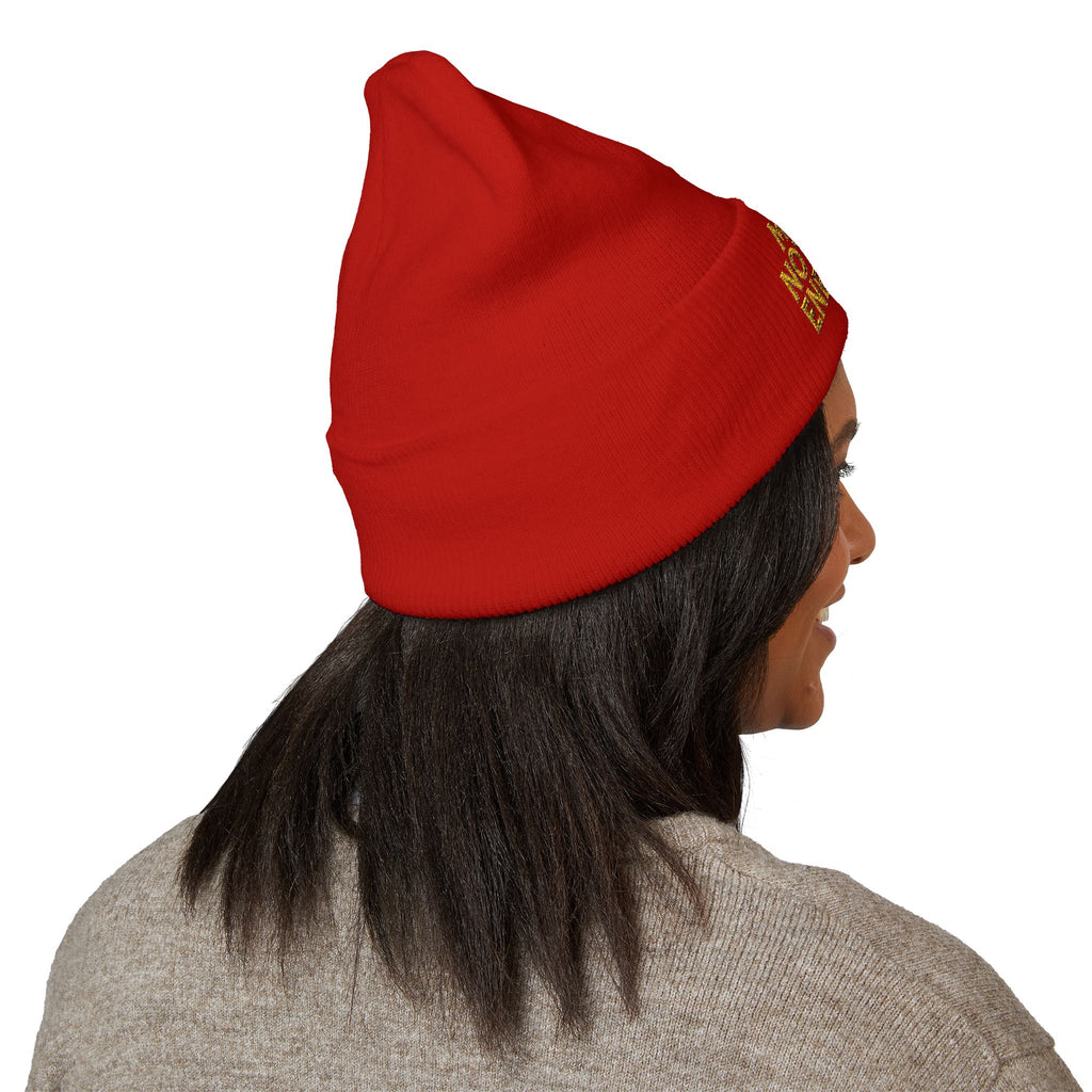 Main Notary Energy Embroidered Cuffed Beanie | Notary Public Gift