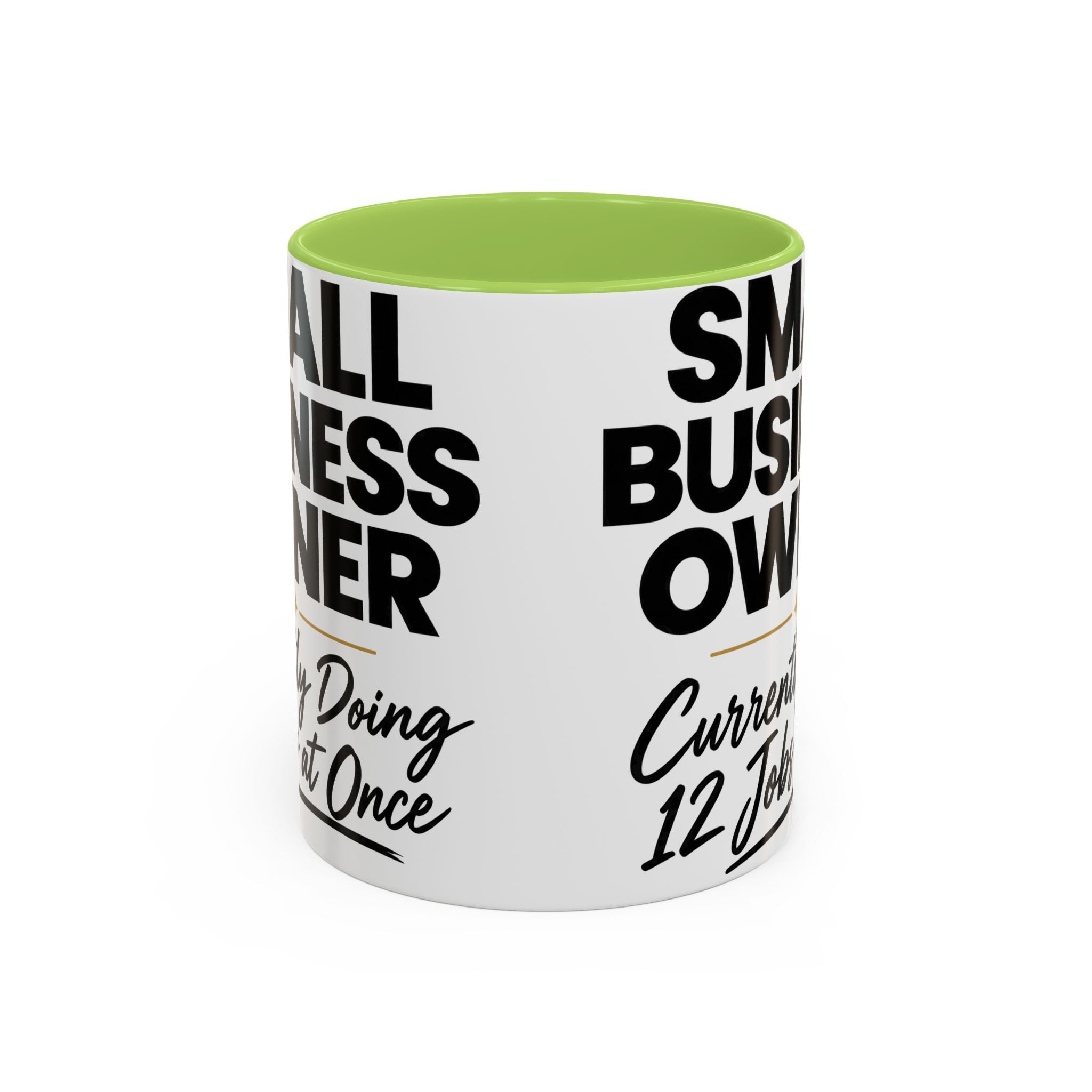 Small Business Owner Mug | “Currently Doing 12 Jobs at Once” Funny Entrepreneur Coffee Cup