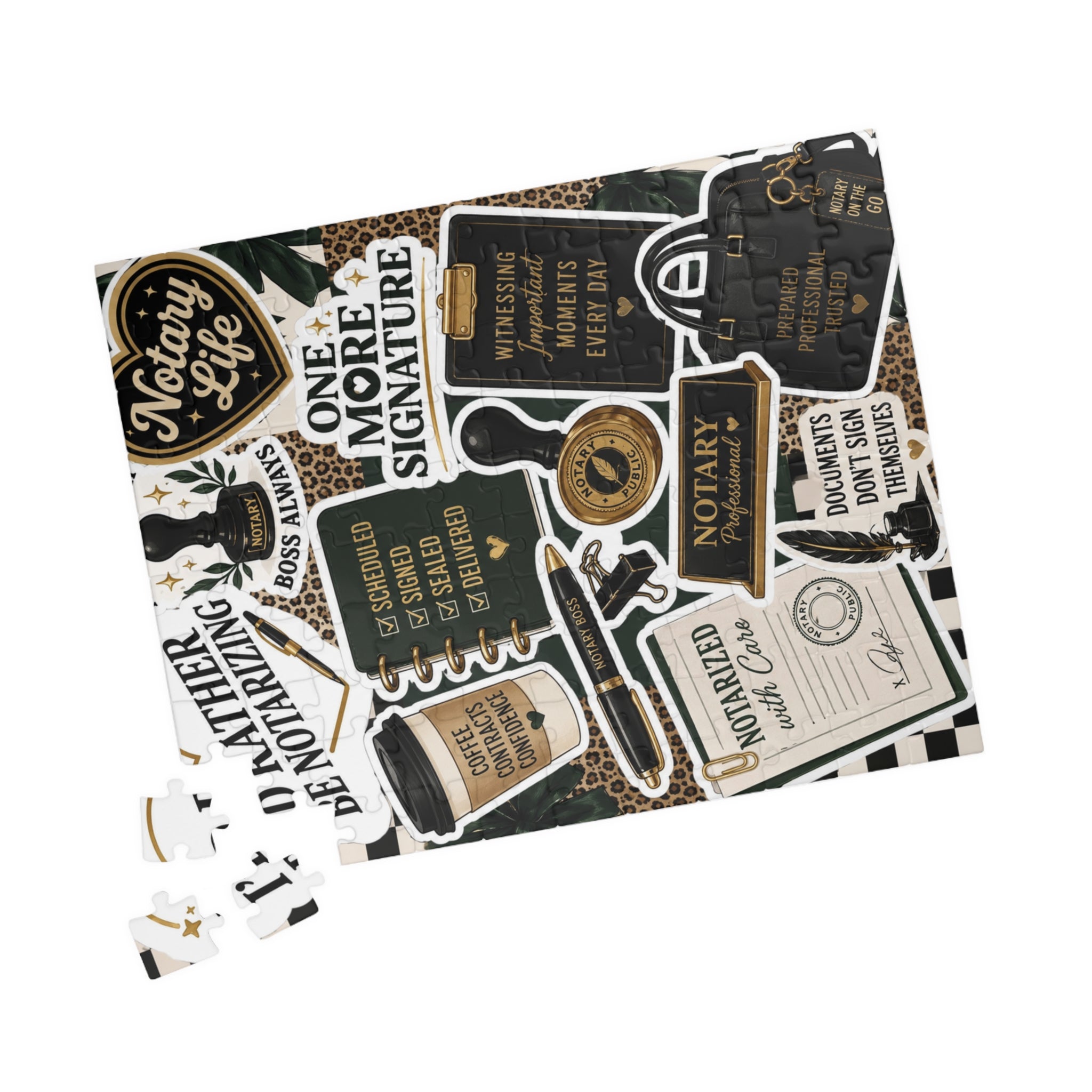 Notary Life Sticker Collage Jigsaw Puzzle | 110, 252, 520 & 1,014 Pieces