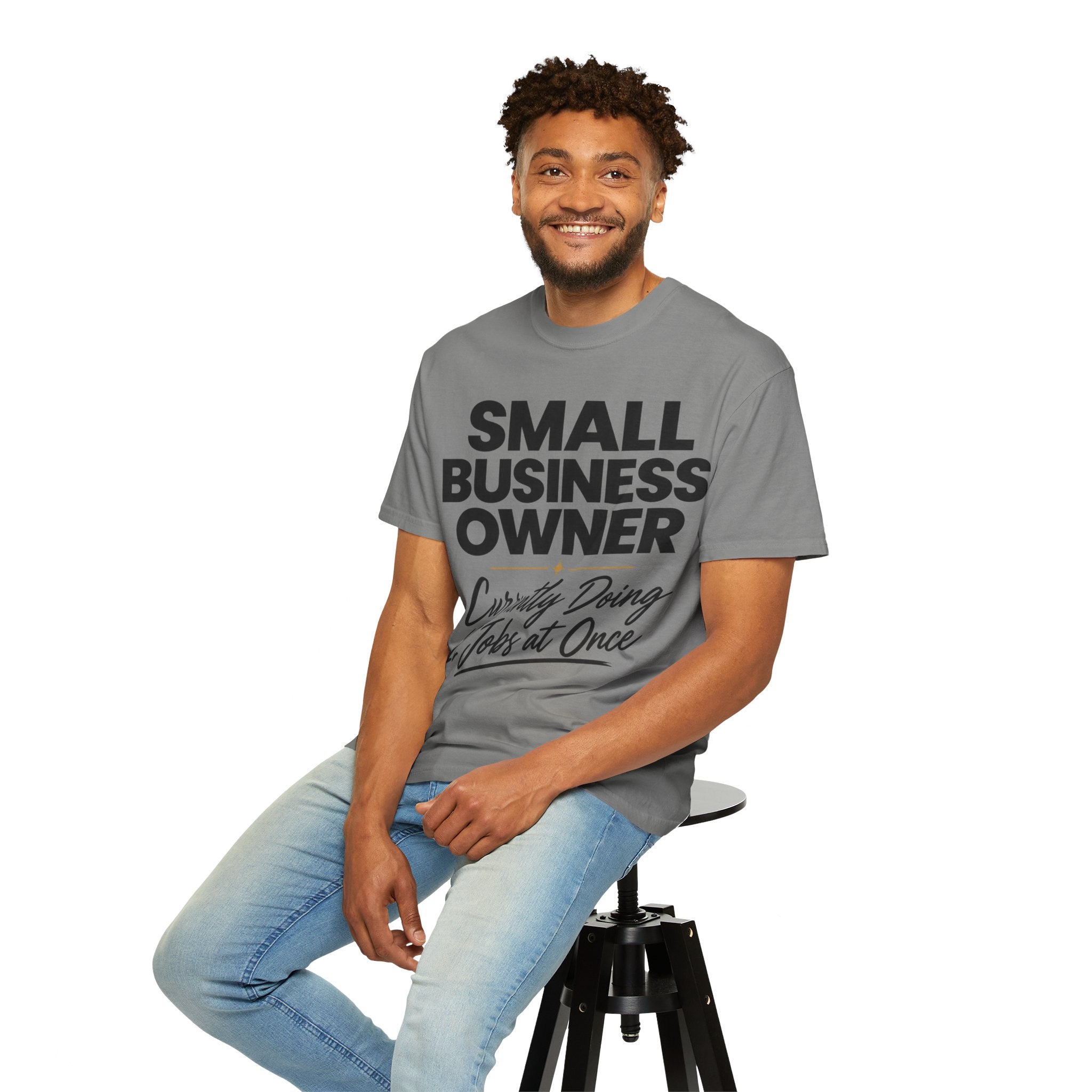 Small Business Owner T-Shirt | “Currently Doing 12 Jobs at Once” Funny Entrepreneur Tee