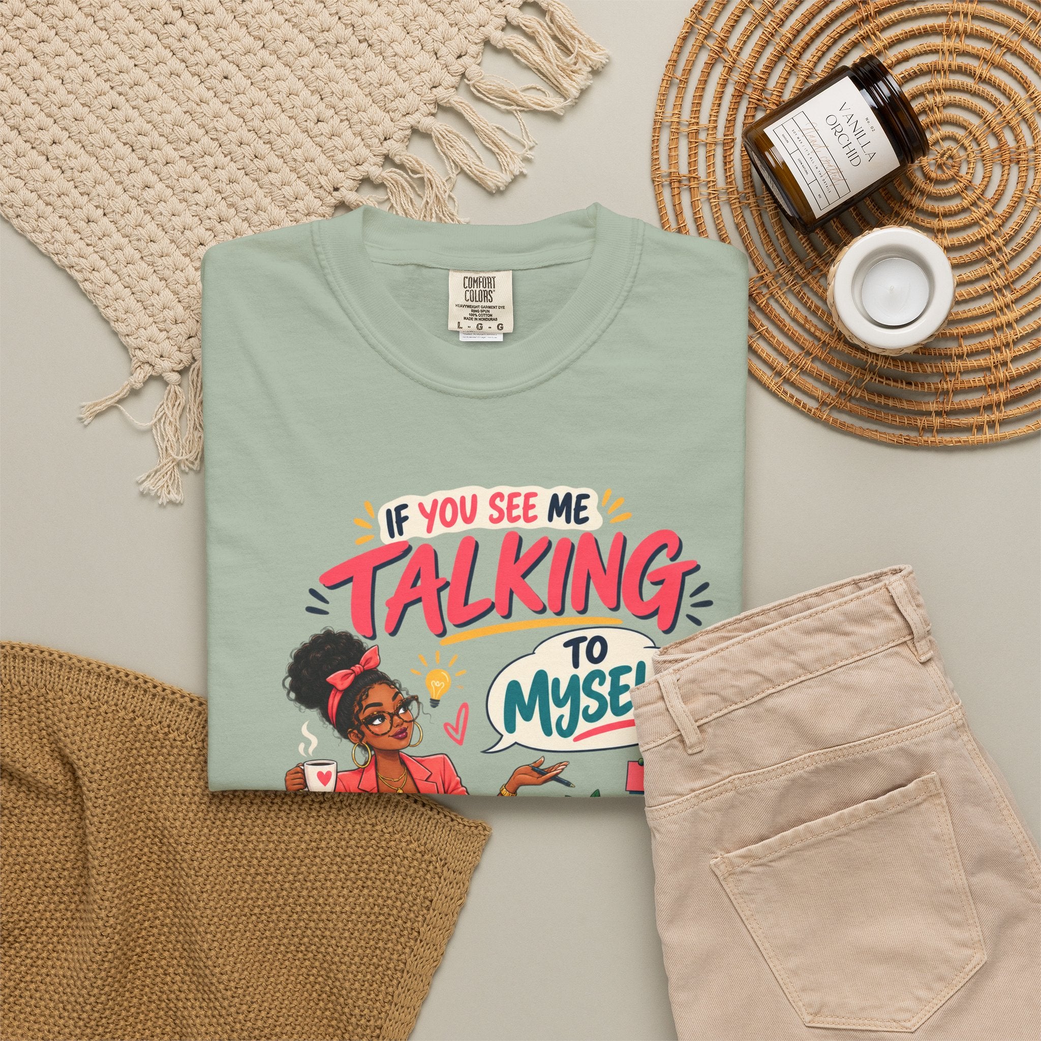 Funny Small Business Owner T-Shirt — “If You See Me Talking to Myself” Staff Meeting Graphic Tee