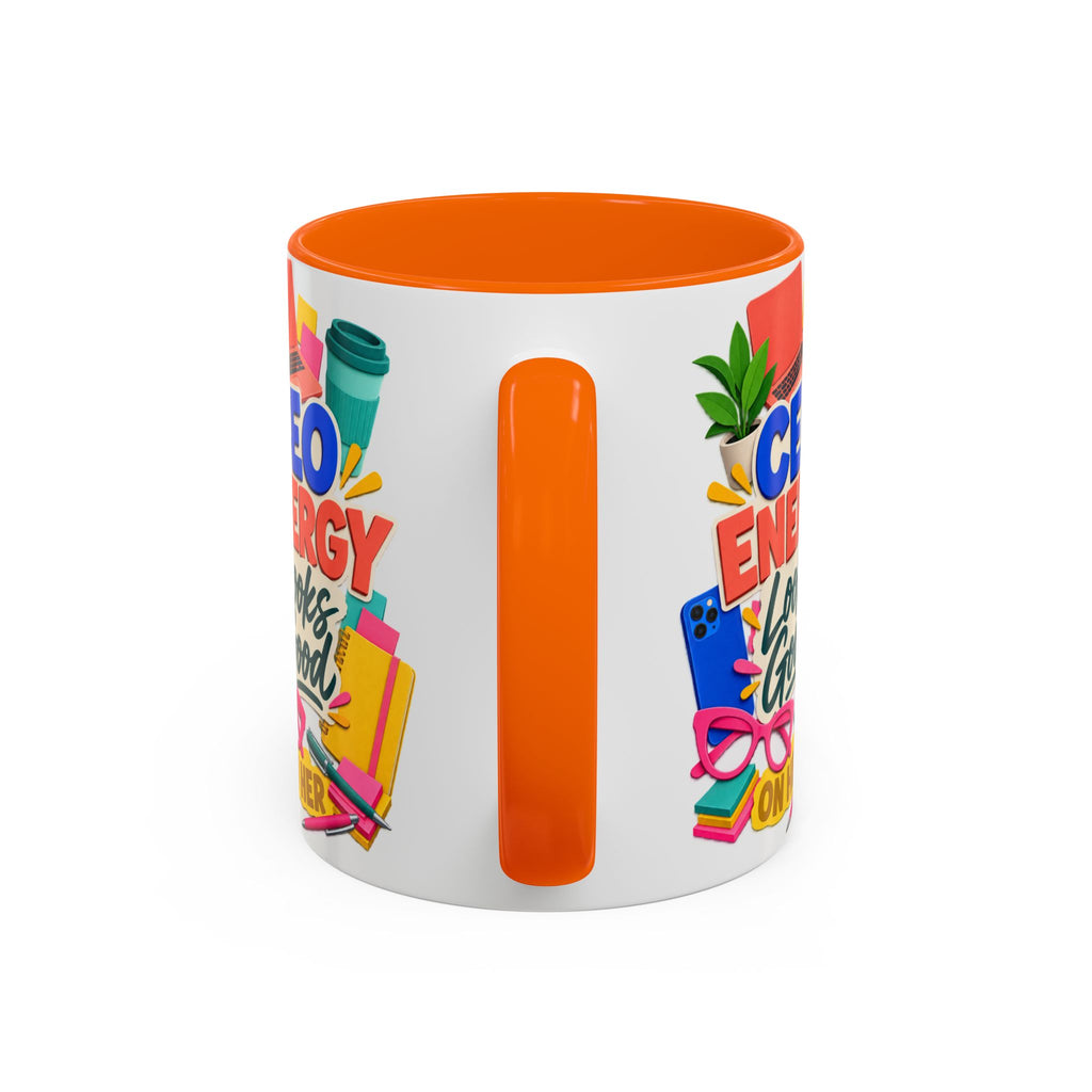 CEO Energy Looks Good on Her Mug | Women in Business Coffee Cup | Female Entrepreneur Gift | Boss Lady Office Mug