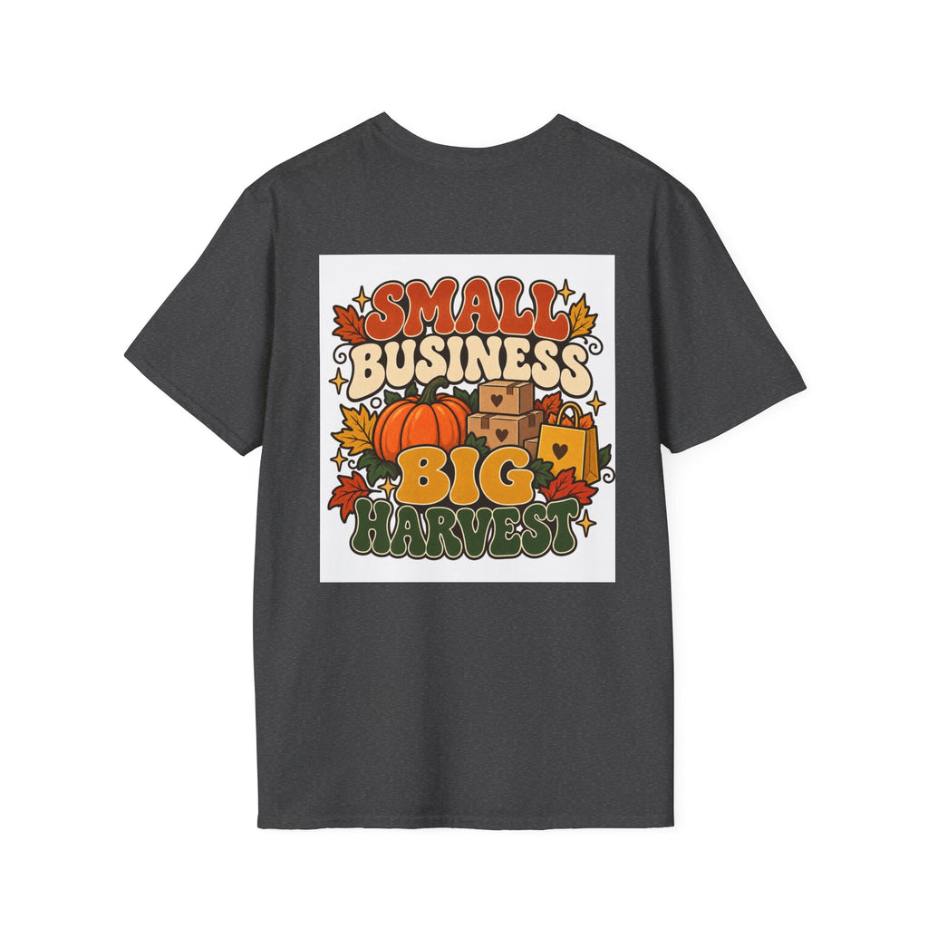 Small Business Big Harvest Graphic T-Shirt — Retro Fall Entrepreneur Tee