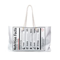 Nutrition Facts Weekender Bag – Fuel Your Hustle Travel Tote