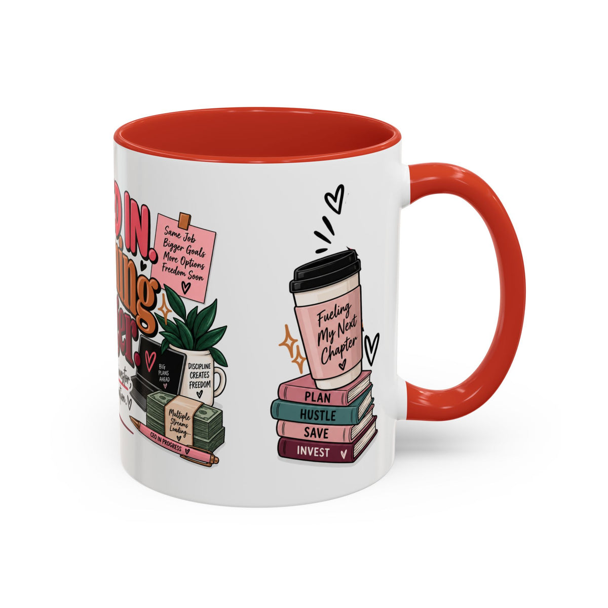 Clocked In, Dreaming Bigger Ceramic Mug — Side Hustle & Entrepreneur Coffee Cup