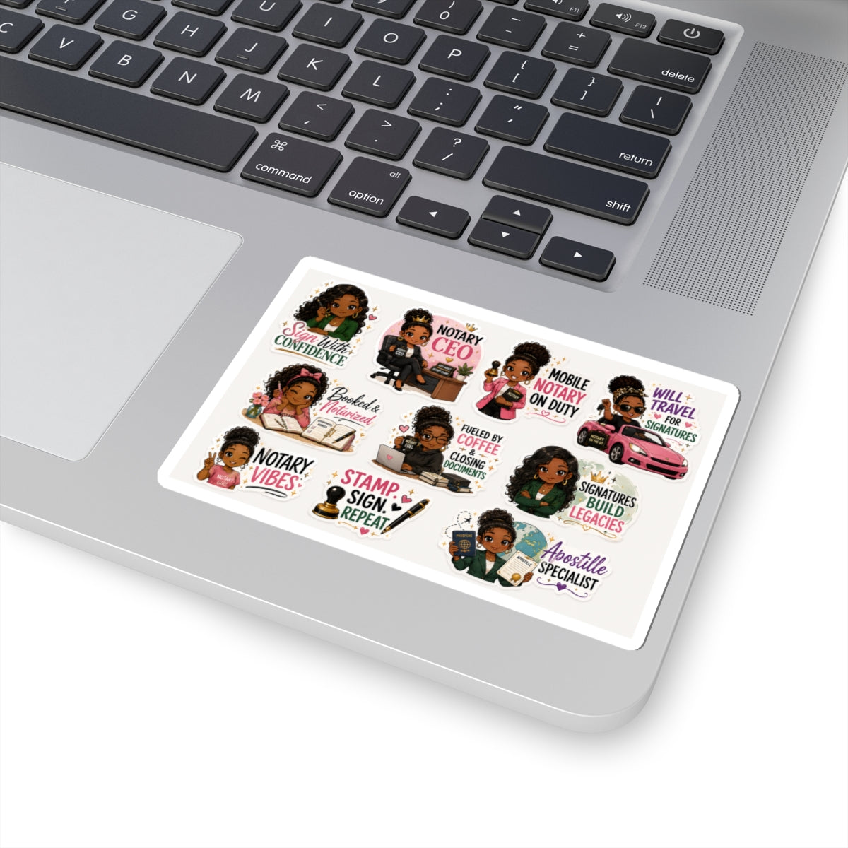 💼 Signature Success Collection | Kawaii Notary Vinyl Stickers