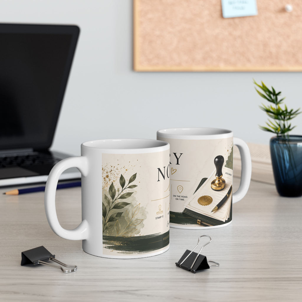 Notary Life Ceramic Mug | Professional Coffee Mug for Notaries & Loan Signing Agents