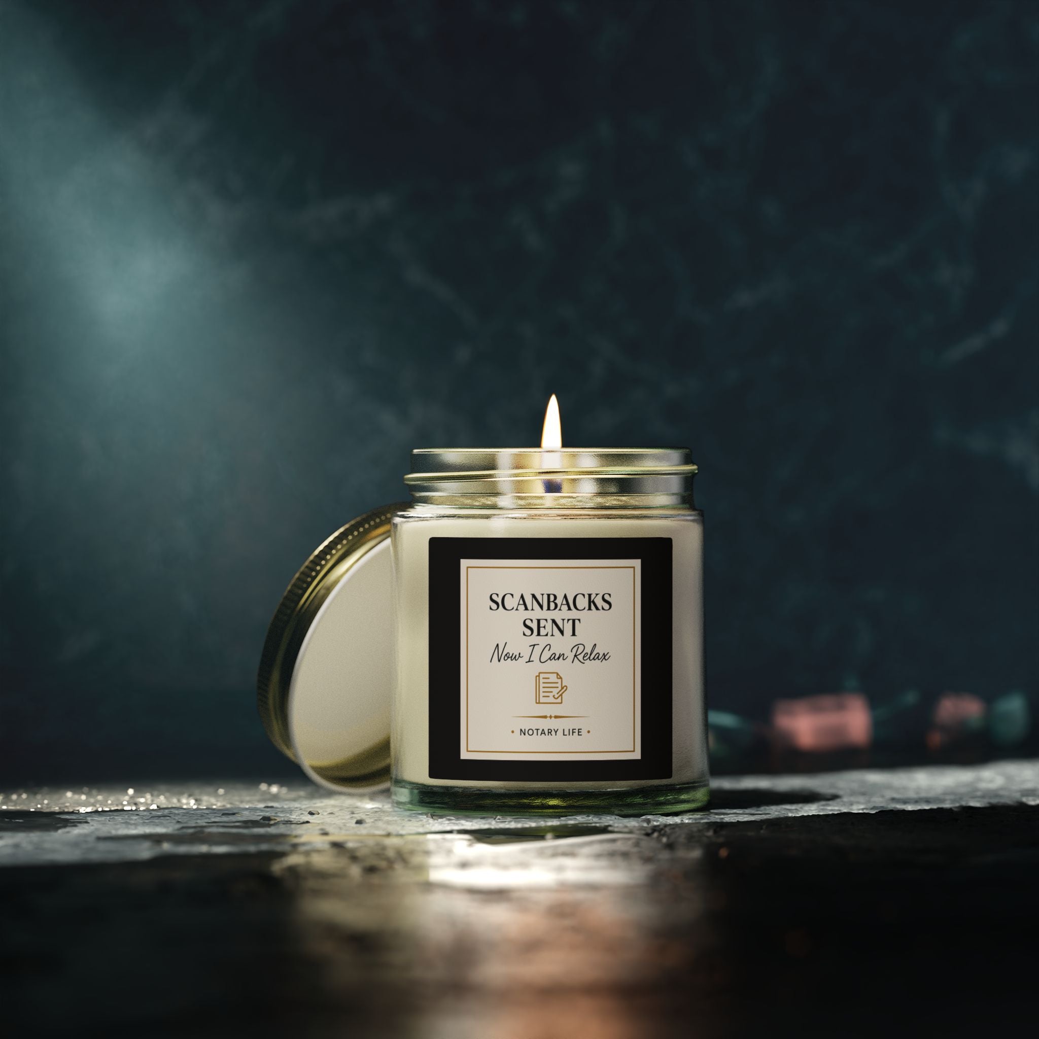 Scanbacks Sent. Now I Can Relax. | Notary Life Scented Candle Coconut Apricot Wax(4oz & 9oz)