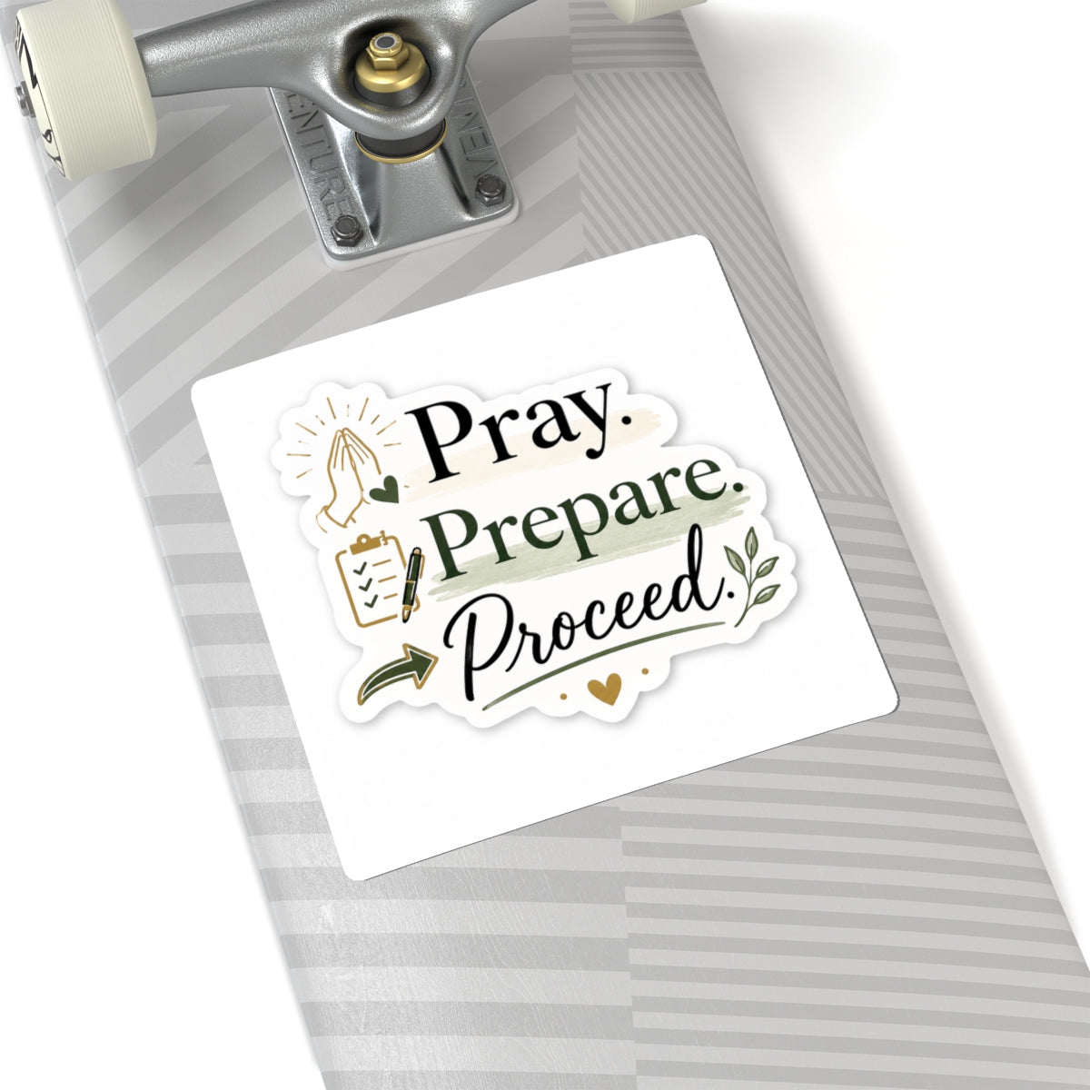Pray. Prepare. Proceed. Vinyl Sticker  | Decal | Cute Business Owner Laptop Sticker