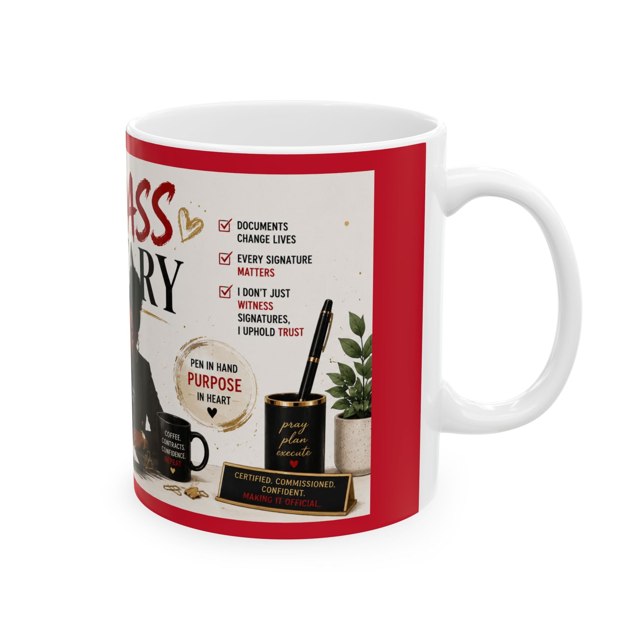 Badass Notary Ceramic Mug | Inspirational Gift for Notaries & Loan Signing Agents