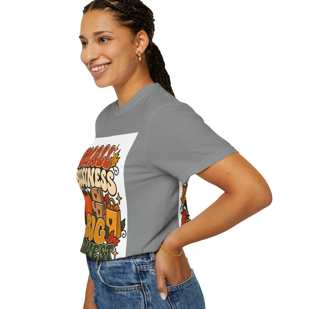 Small Business Big Harvest T-Shirt — Fall Entrepreneur Garment-Dyed Tee