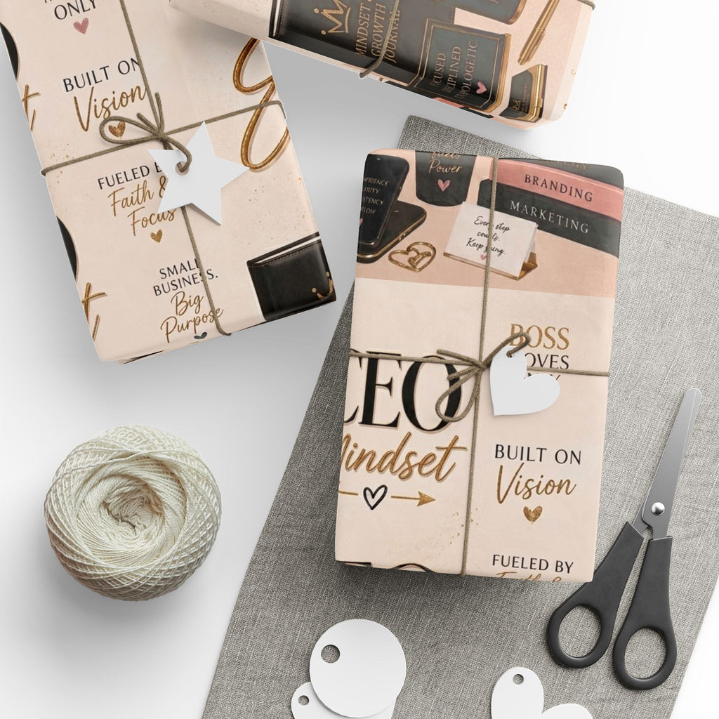 👑 CEO Energy Wrapping Paper – Small Business Owner Gift Wrap ✨
