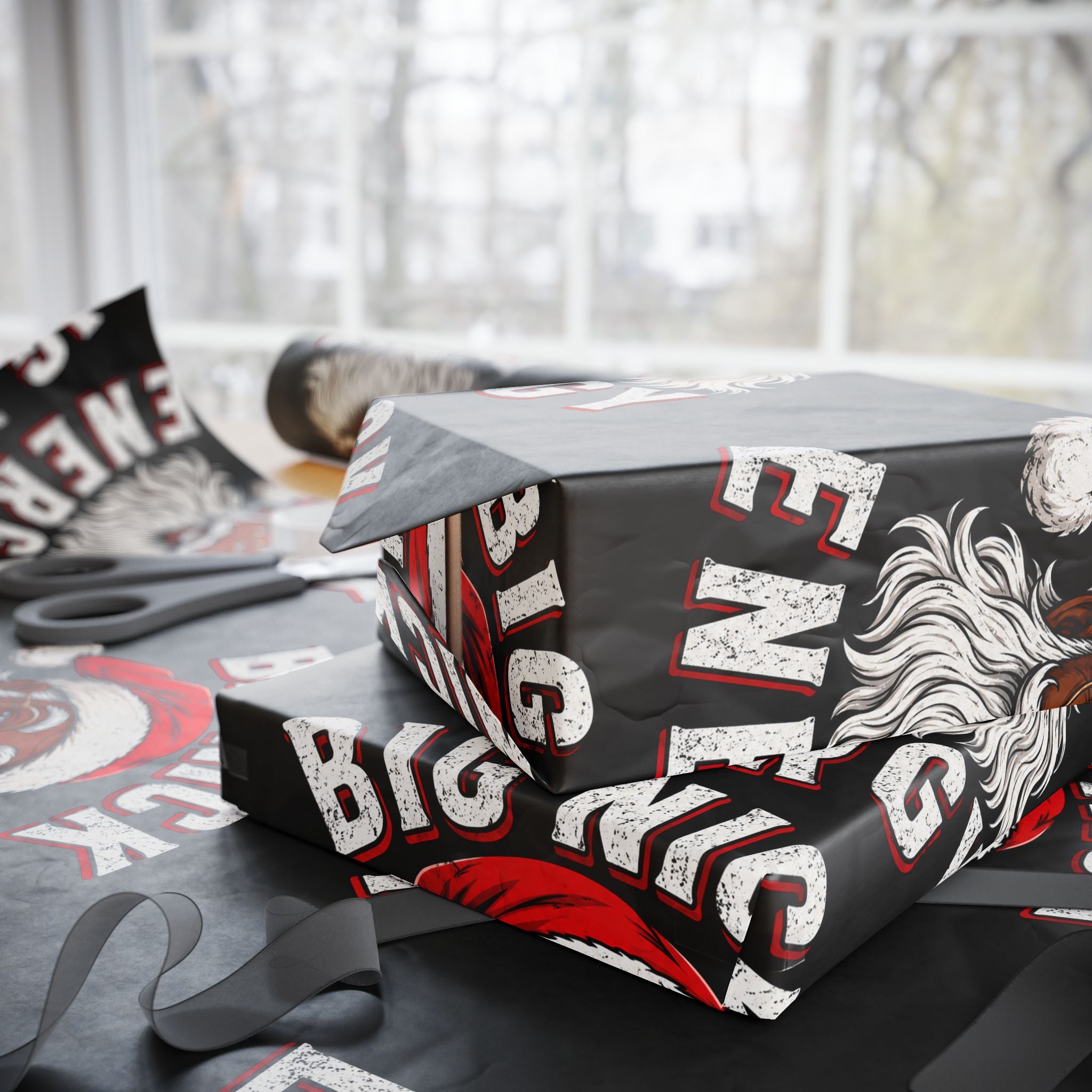Big Nick Energy Black Santa Wrapping Paper