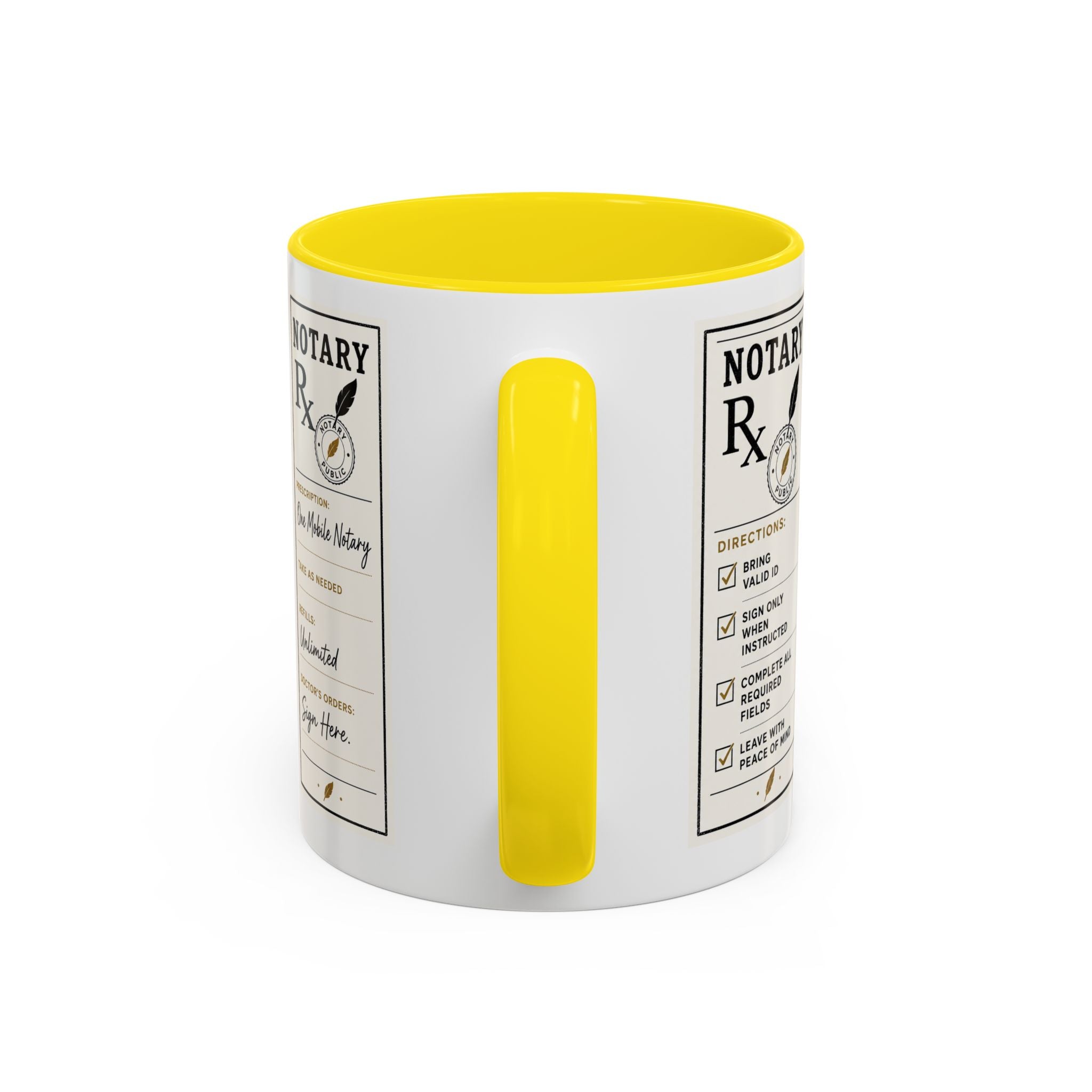 Notary Prescription | Accent Coffee Mug (11oz & 15oz)