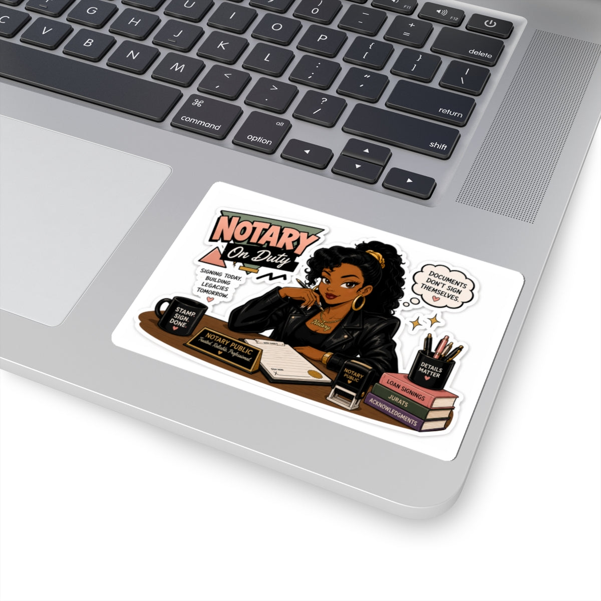 Notary On Duty  Sticker Sheet. Vinyl Sticker  | Decal | Cute Business Owner Laptop Sticker