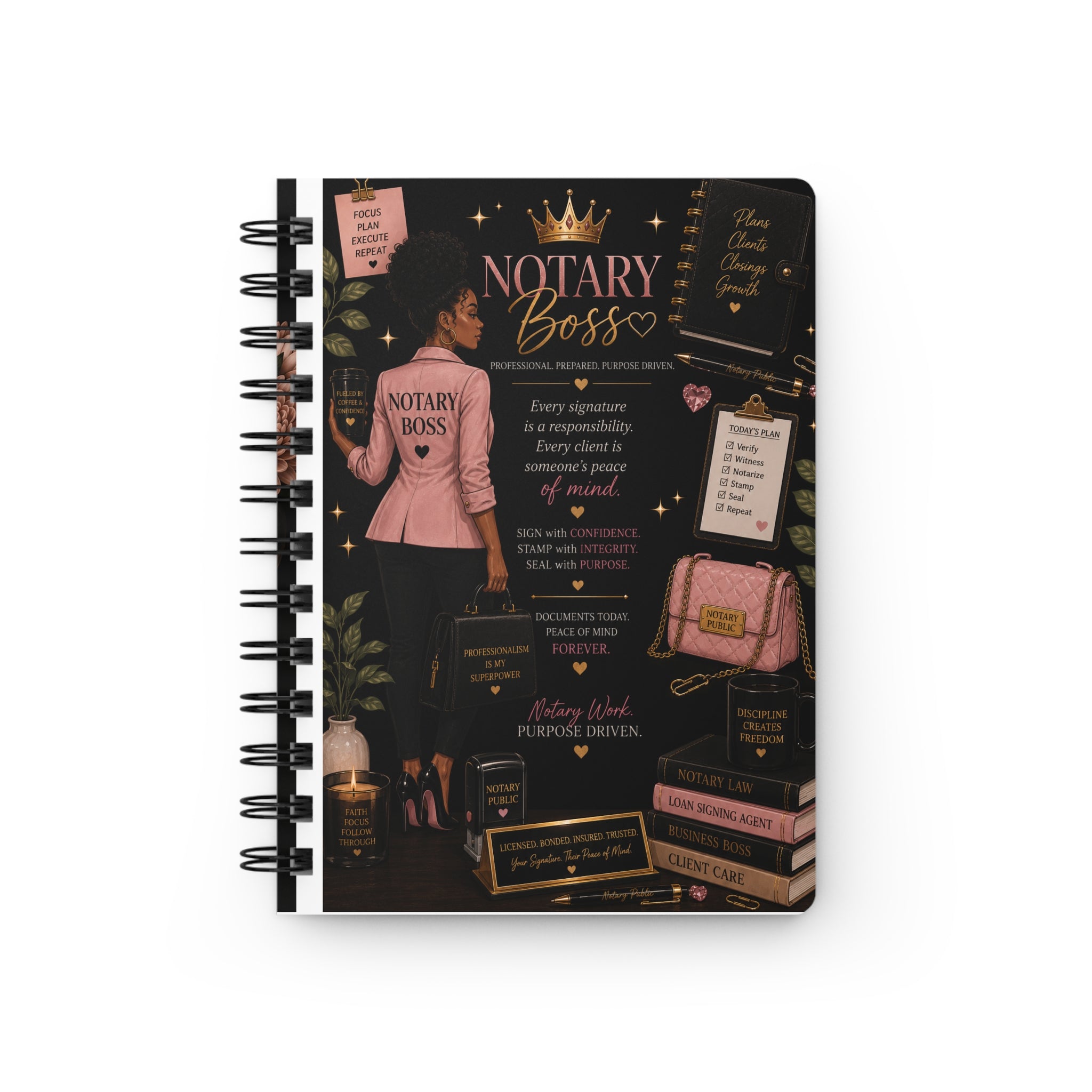 Notary Boss™ Hardcover Journal | Luxury Notebook for Notaries & Loan Signing Agents