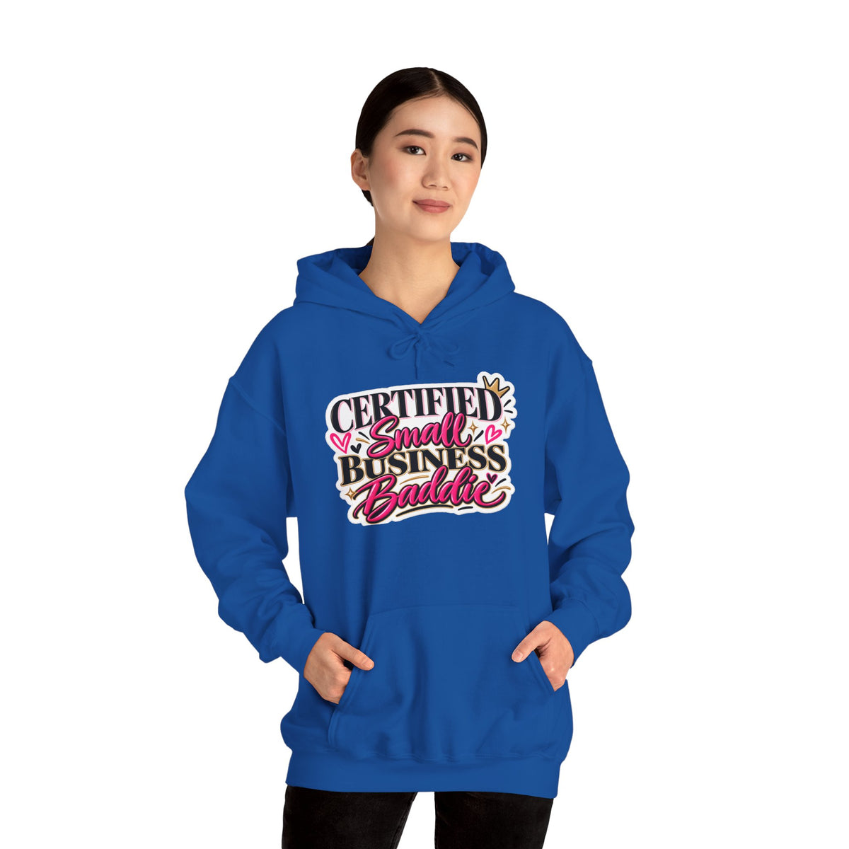 Certified Small Business Baddie Hoodie — Bold Women Entrepreneur Graphic Sweatshirt