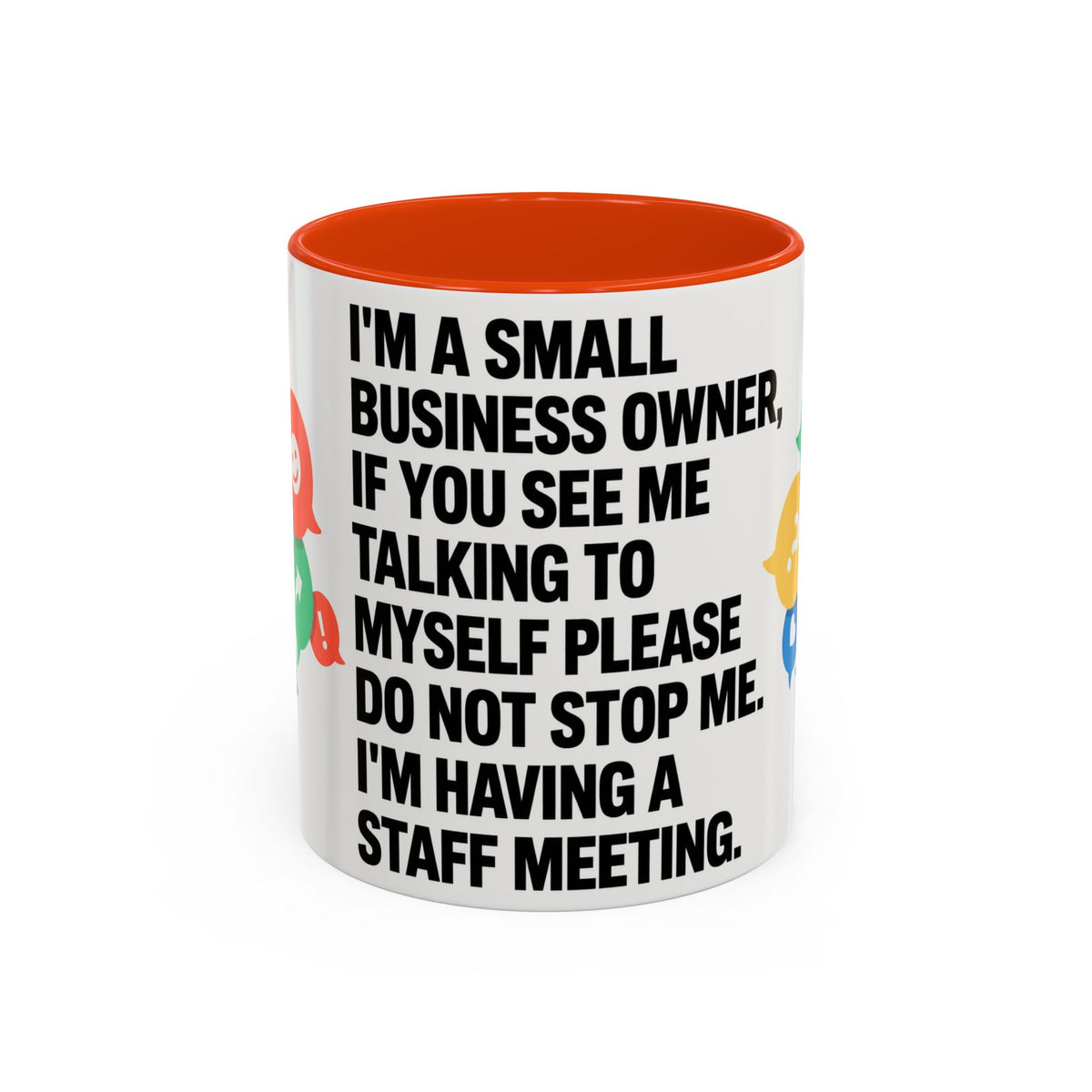 Small Business Owner Staff Meeting Mug — Funny Entrepreneur Coffee Cup