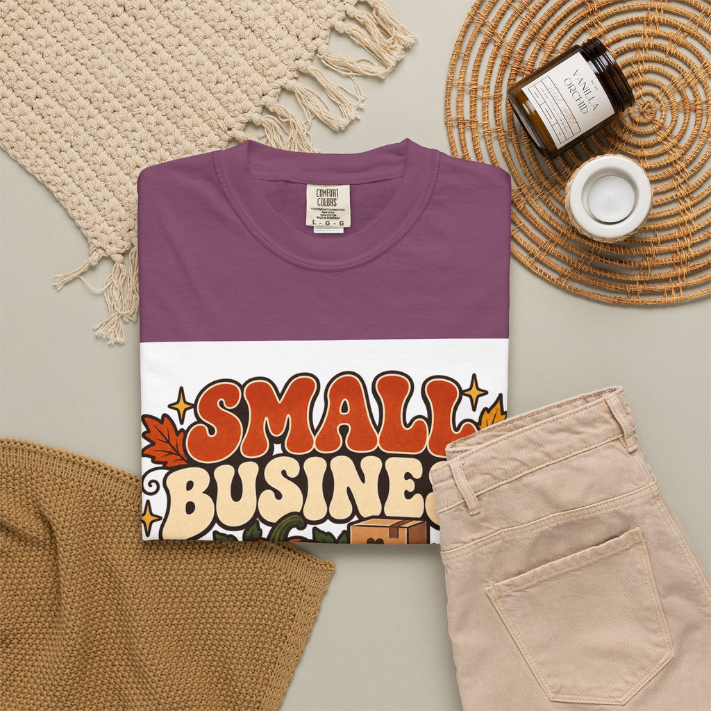 Small Business Big Harvest T-Shirt — Fall Entrepreneur Garment-Dyed Tee