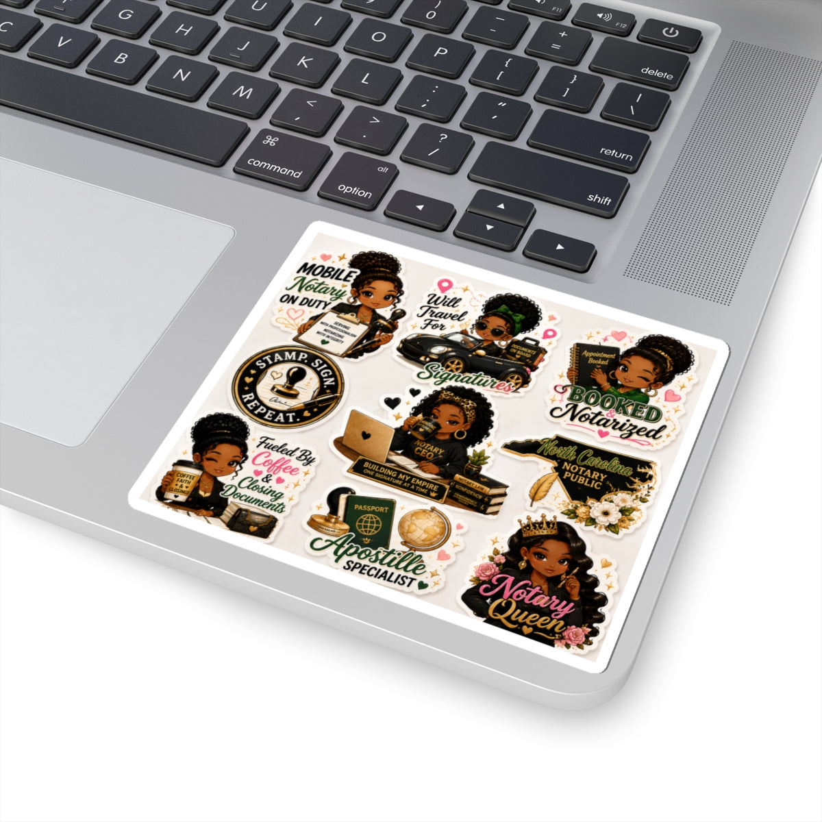 👑 Notary Boss Collection | Premium Kawaii Vinyl Stickers