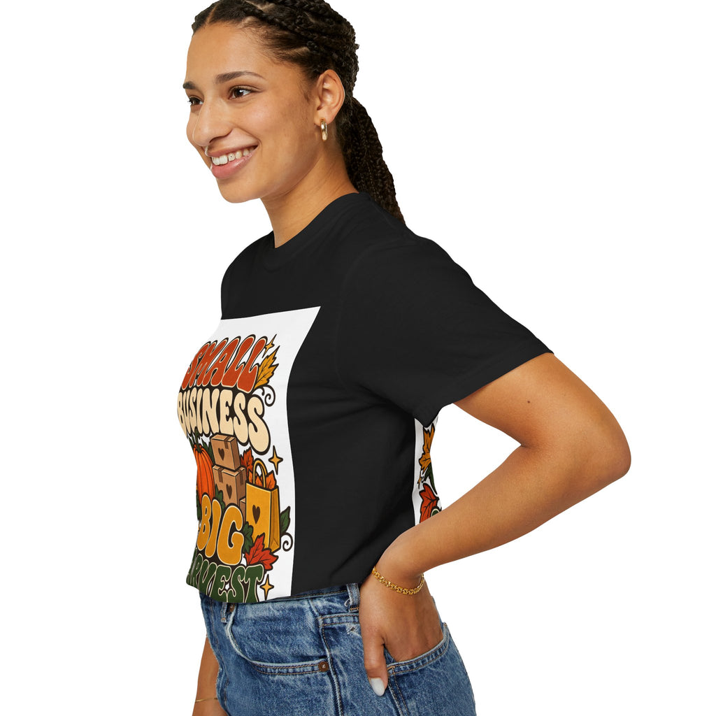 Small Business Big Harvest T-Shirt — Fall Entrepreneur Garment-Dyed Tee