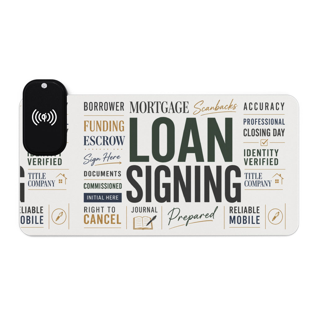 Loan Signing Wireless Charging Desk Mat with RGB Lighting