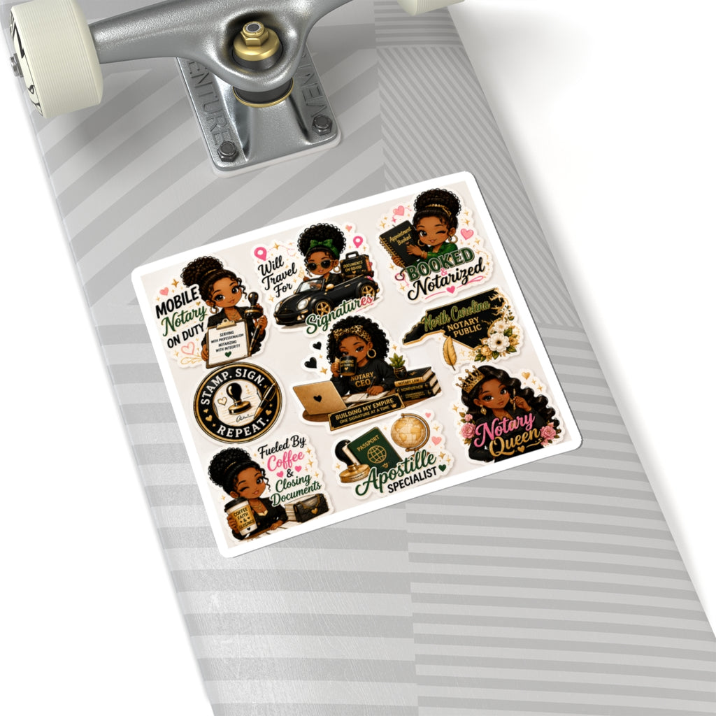 👑 Notary Boss Collection | Premium Kawaii Vinyl Stickers