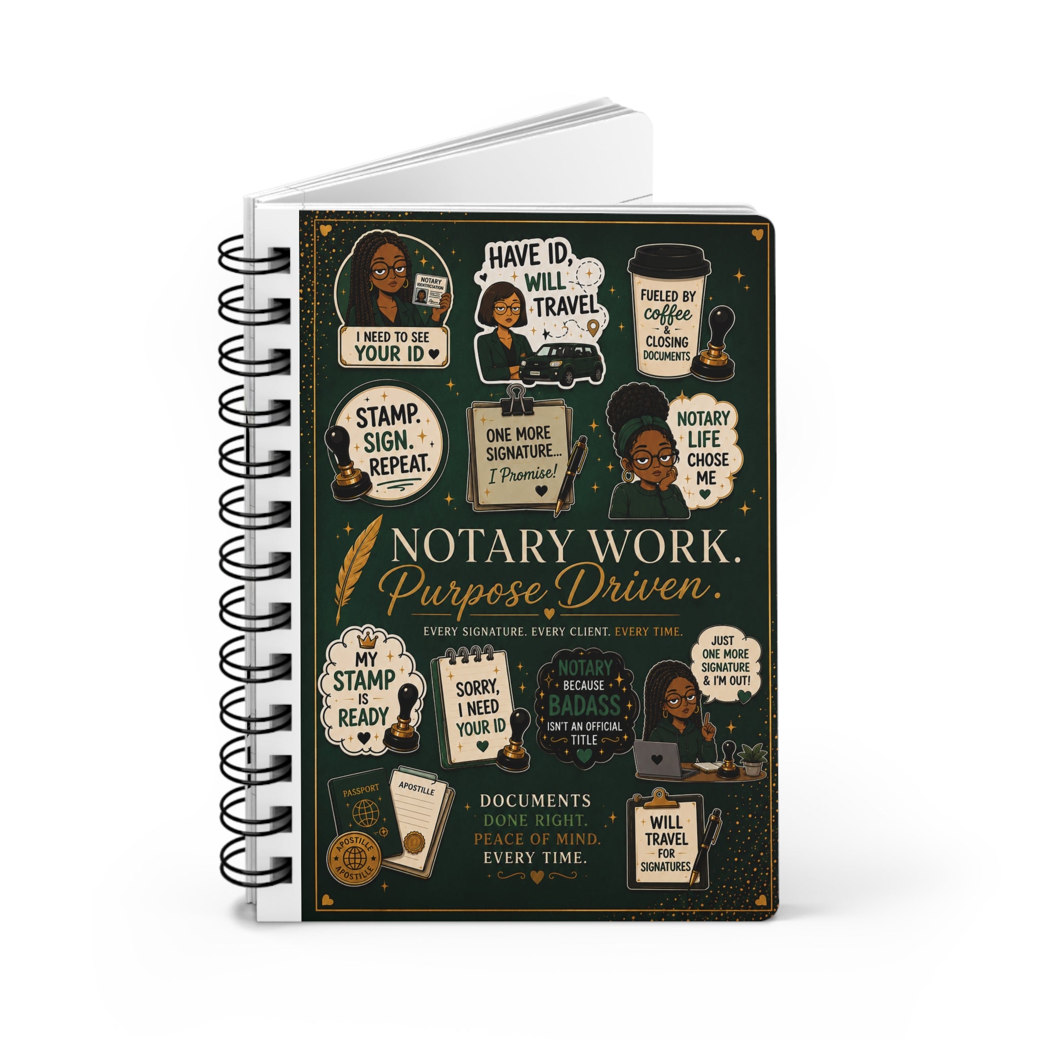 Notary Work. Purpose Driven. | Hardcover Journal for Notaries & Loan Signing Agents
