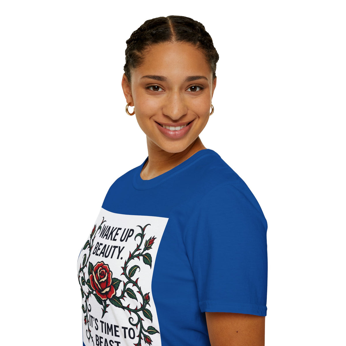 Wake Up Beauty, It’s Time to Beast Tee — Rose & Thorn Graphic Shirt