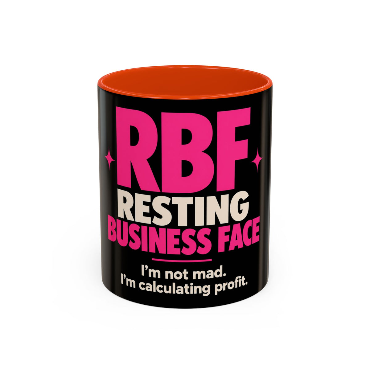 RBF Mug — "Resting Business Face: I'm not mad. I'm calculating profit."