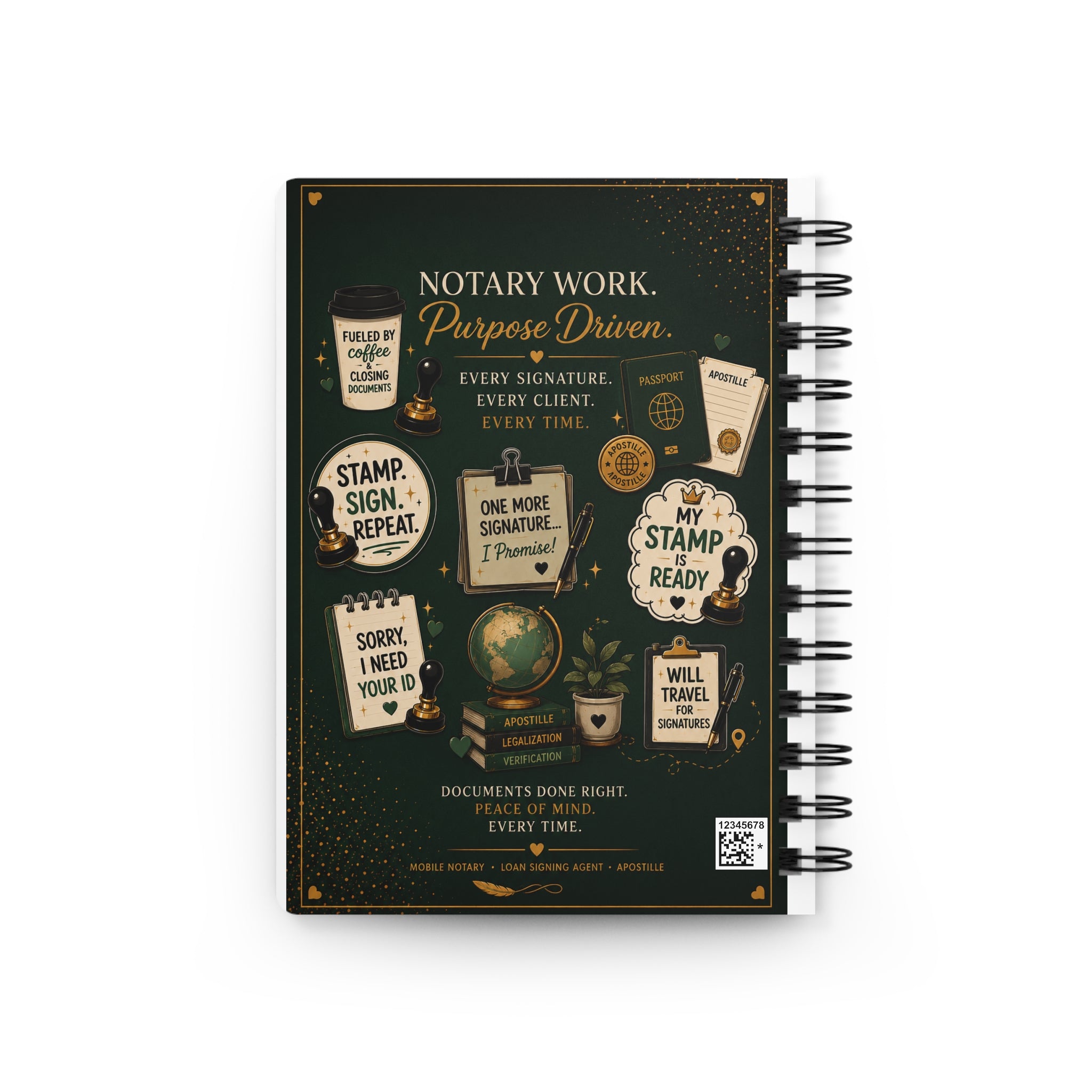 Notary Work. Purpose Driven. | Hardcover Journal for Notaries & Loan Signing Agents