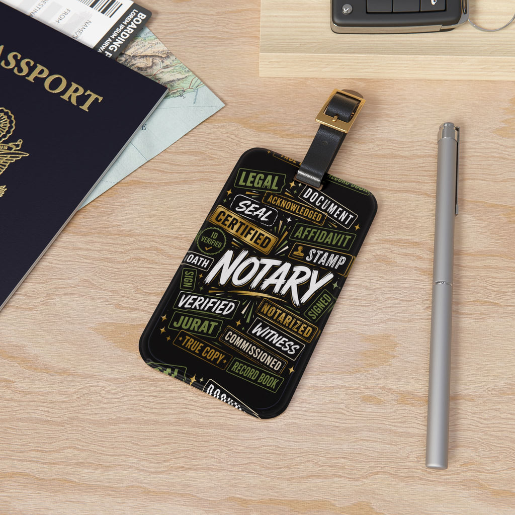Notary Luggage Tag | Travel Bag Tag for Notaries, Loan Signing Agents & Legal Professionals