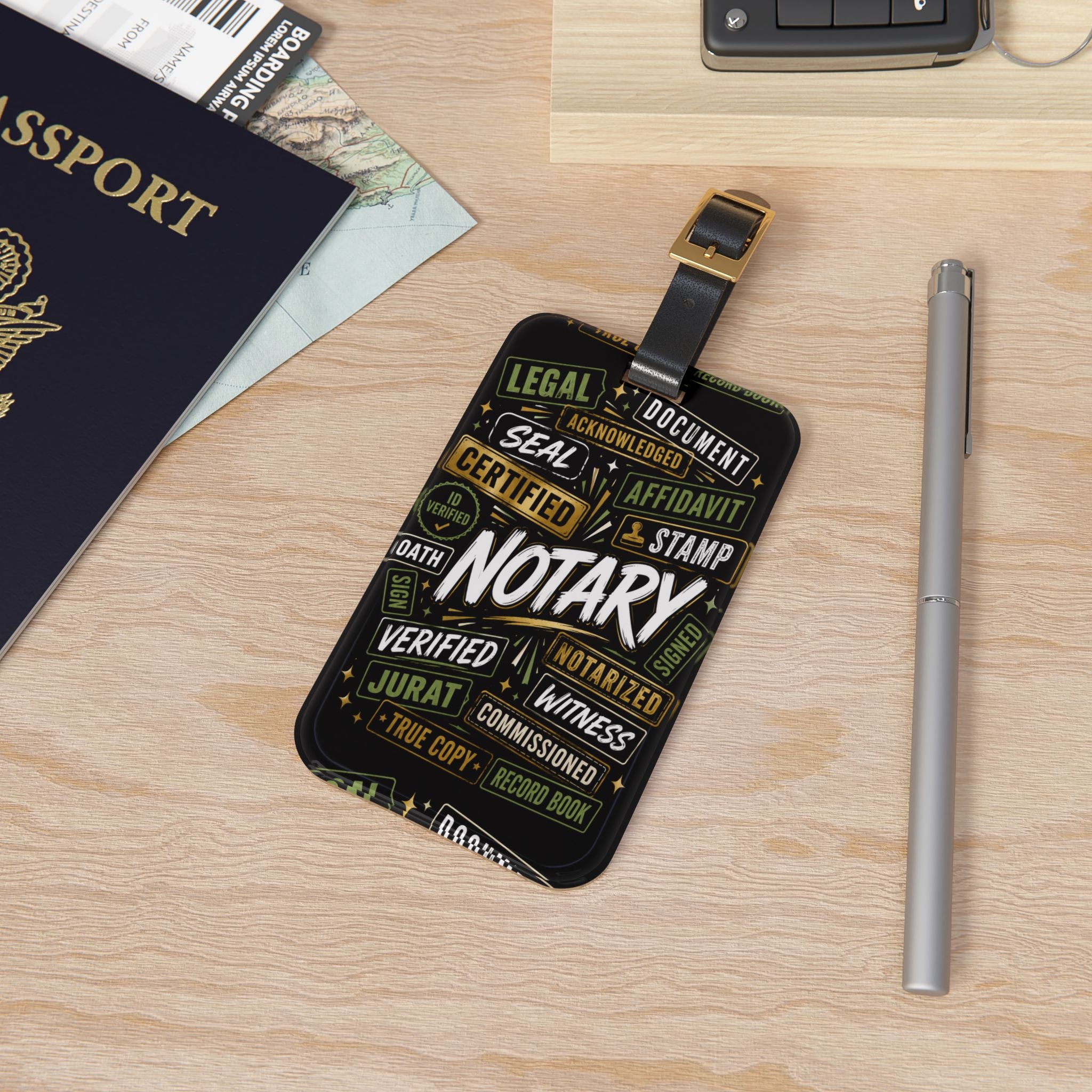 Notary Luggage Tag | Travel Bag Tag for Notaries, Loan Signing Agents & Legal Professionals