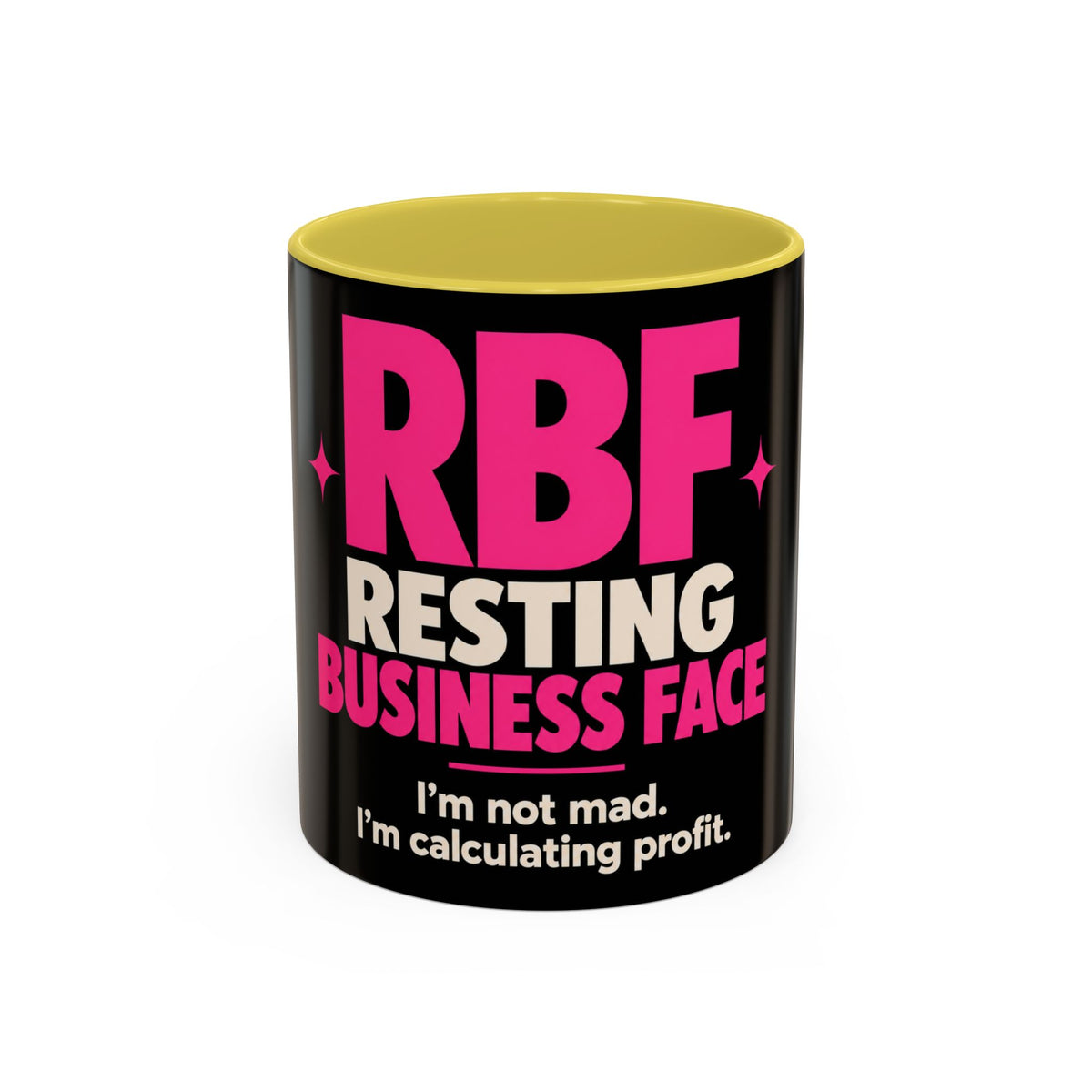 RBF Mug — "Resting Business Face: I'm not mad. I'm calculating profit."