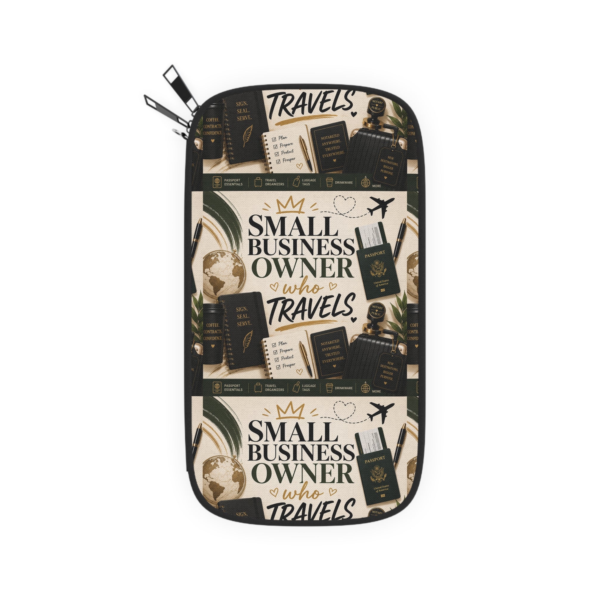 Small Business Owner Who Travels | Travel Wallet & Passport Organizer