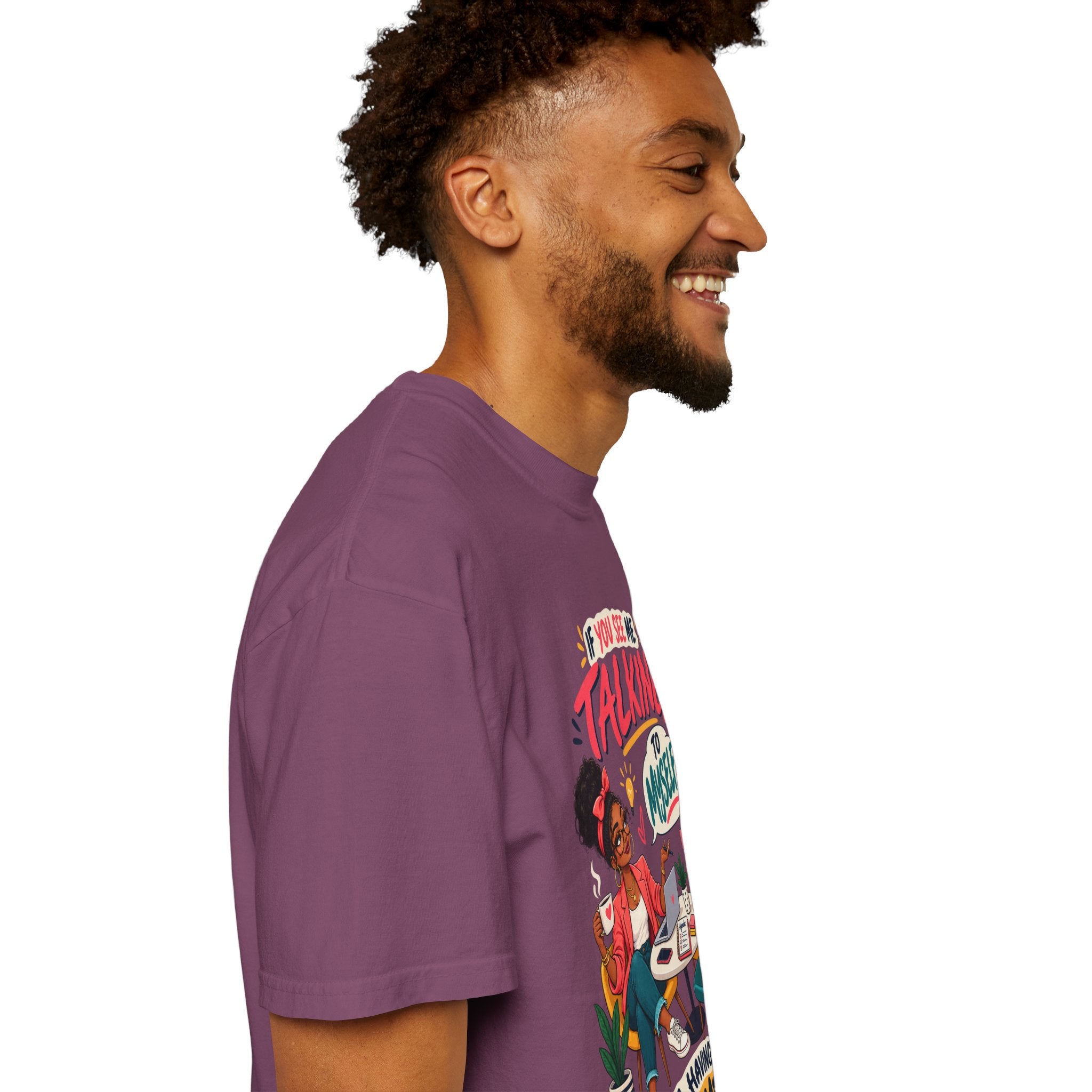 Funny Small Business Owner T-Shirt — “If You See Me Talking to Myself” Staff Meeting Graphic Tee
