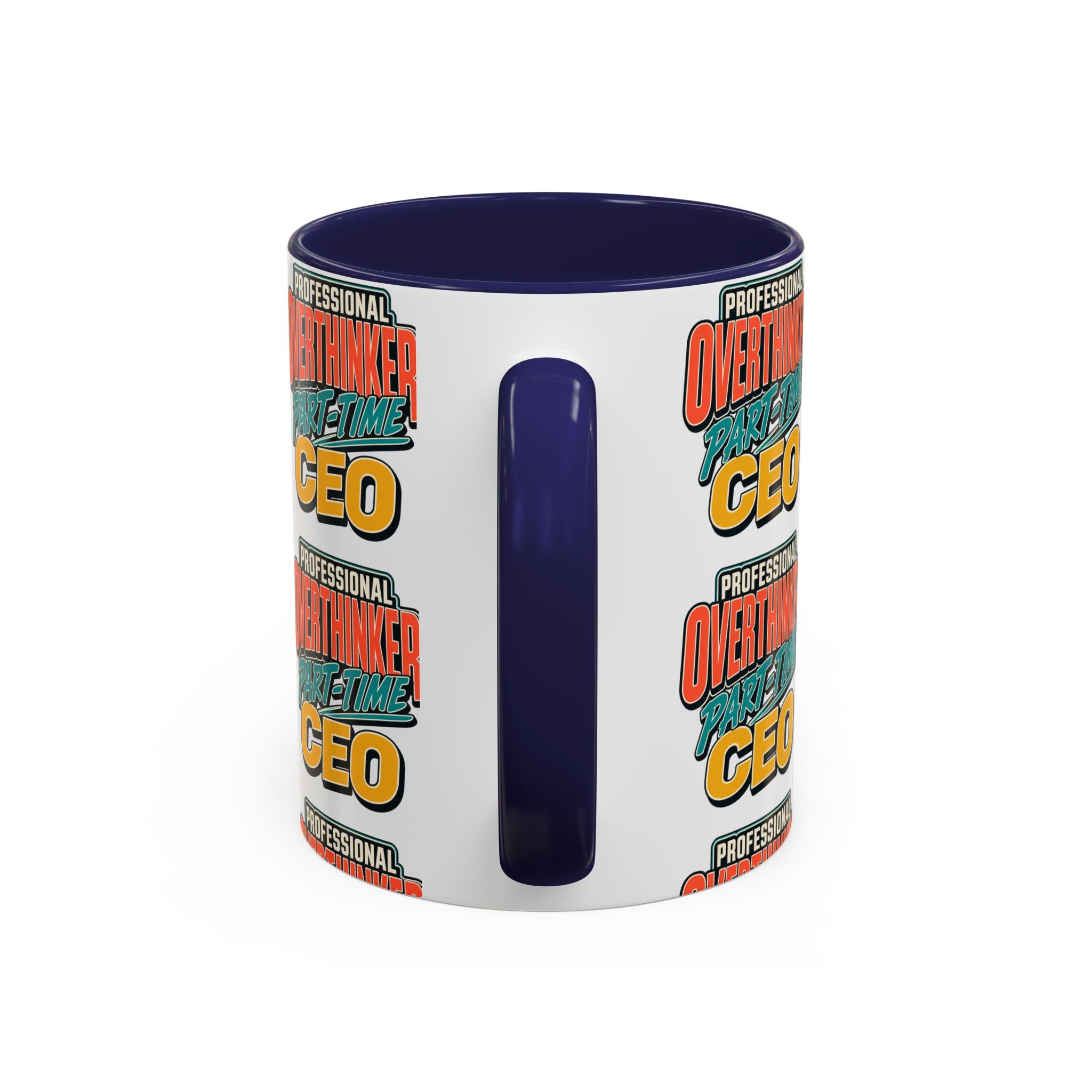 Professional Overthinker Part-Time CEO Mug | Funny Small Business Owner Coffee Cup | Entrepreneur and Side-Hustle Gift