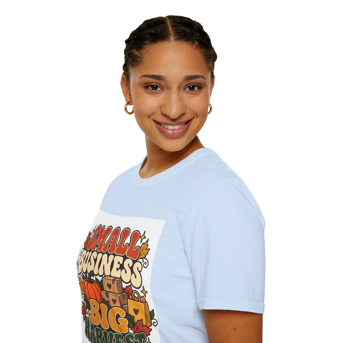 Small Business Big Harvest Graphic T-Shirt — Retro Fall Entrepreneur Tee