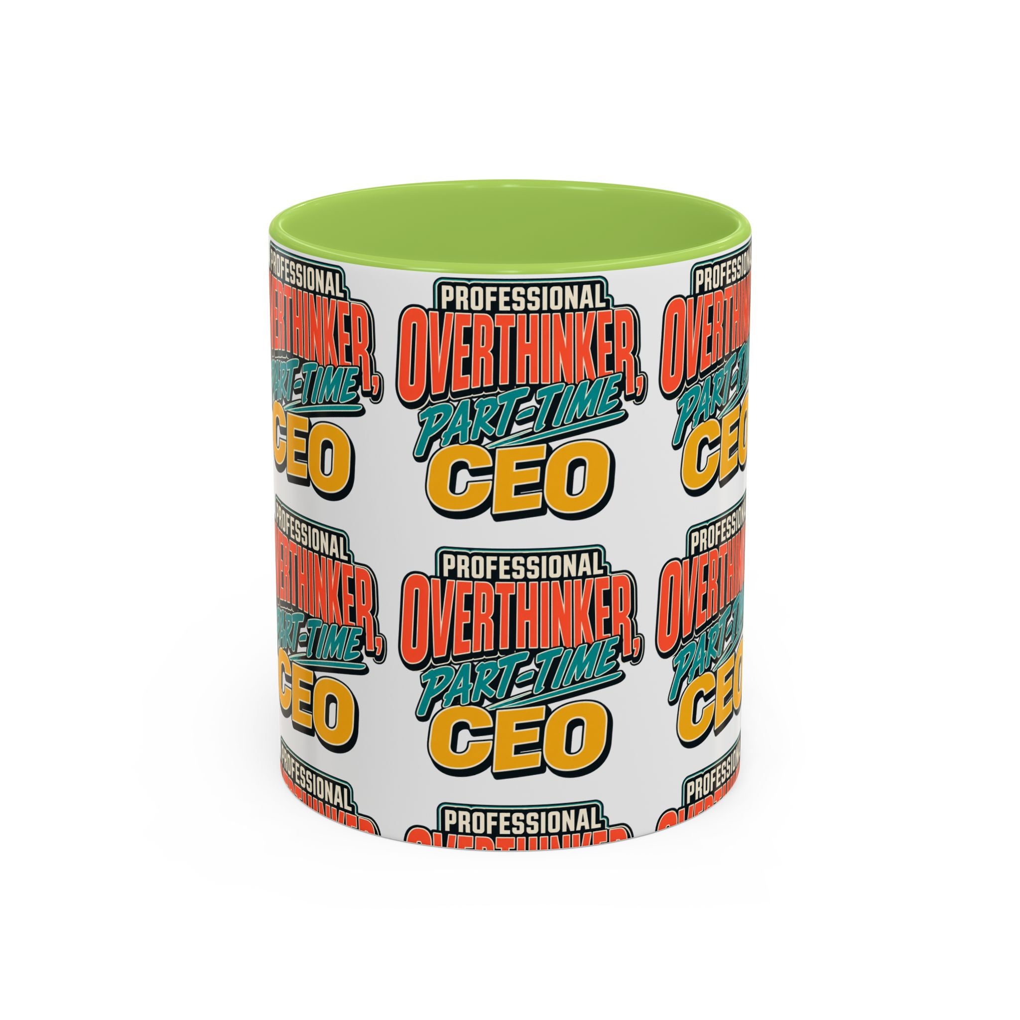 Professional Overthinker Part-Time CEO Mug | Funny Small Business Owner Coffee Cup | Entrepreneur and Side-Hustle Gift