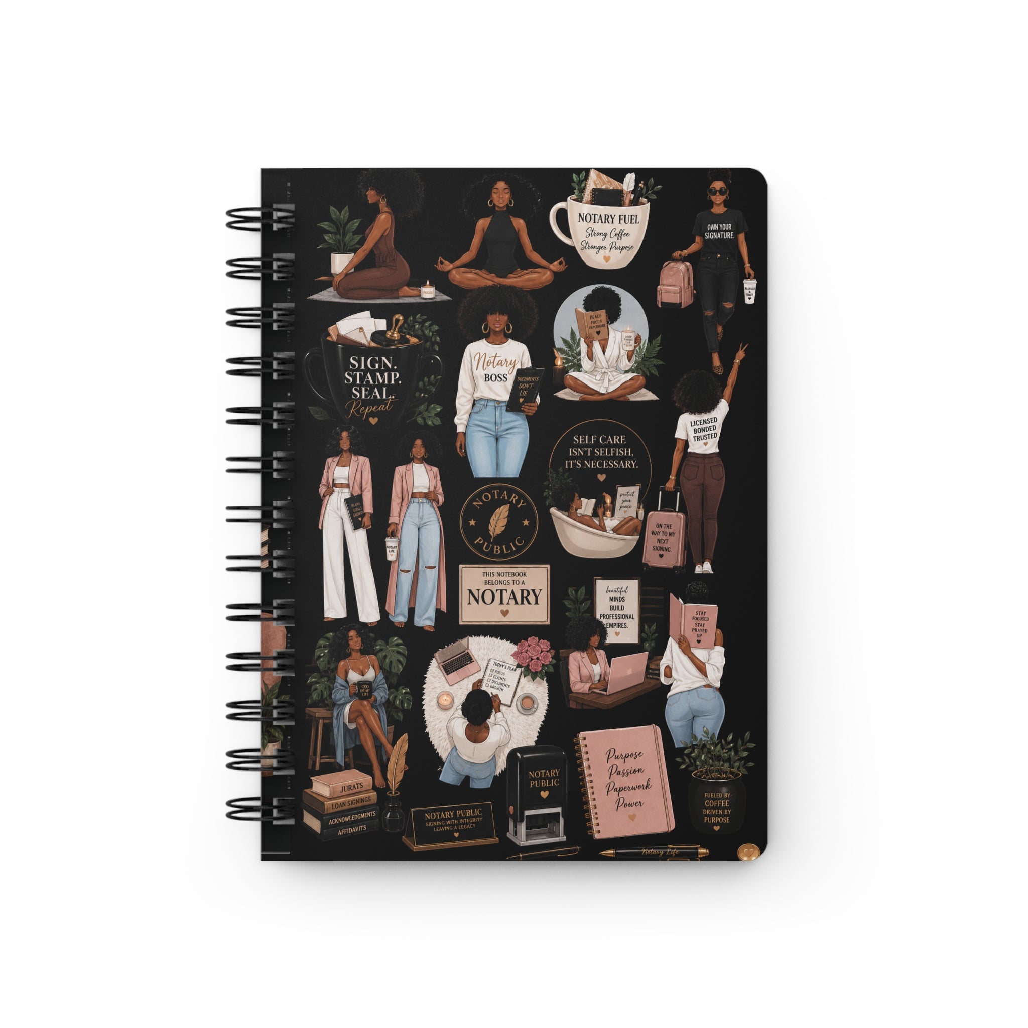Notary Boss Lifestyle Spiral Journal | 150-Page Lined Notebook for Notaries, Loan Signing Agents & Mobile Professionals