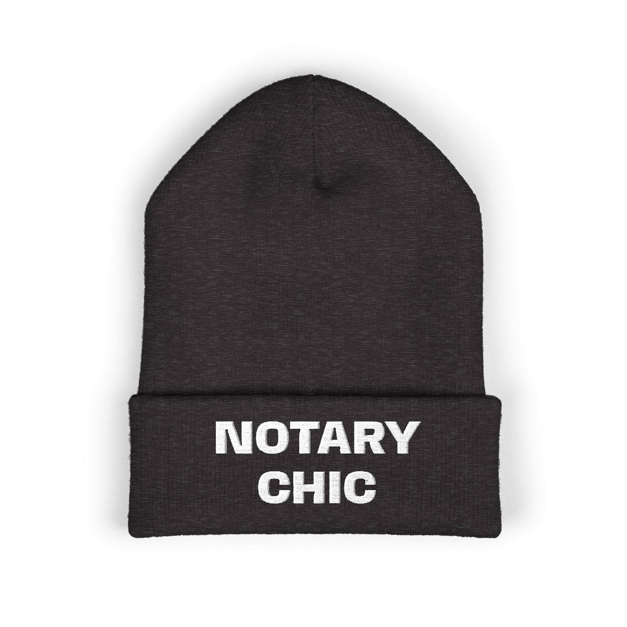 Notary Chic Embroidered Cuffed Beanie | Cozy Notary Public Winter Hat
