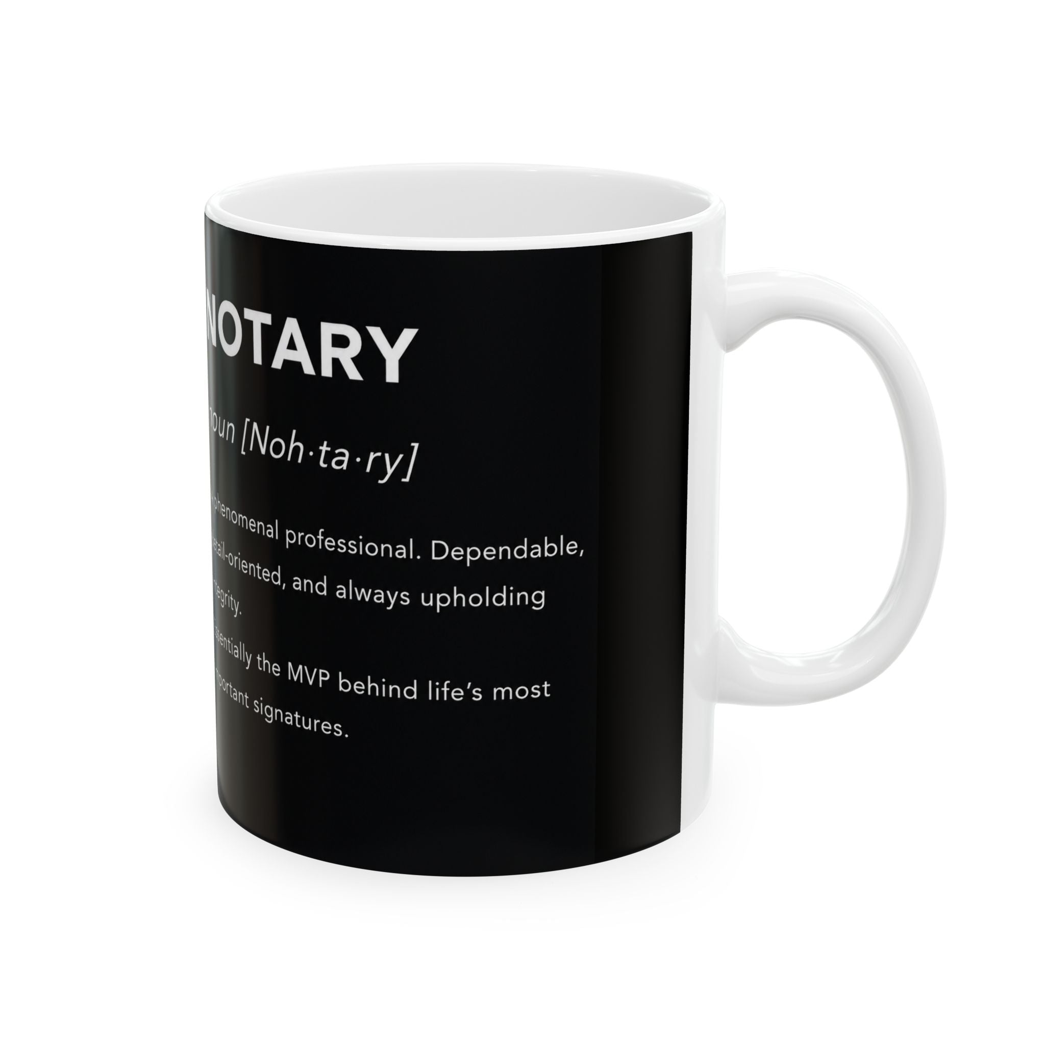 ☕ Notary Definition Coffee Mug | Minimalist Notary Mug | Notary Public Gift | Loan Signing Agent Coffee Cup | 11oz & 15oz Ceramic Mug