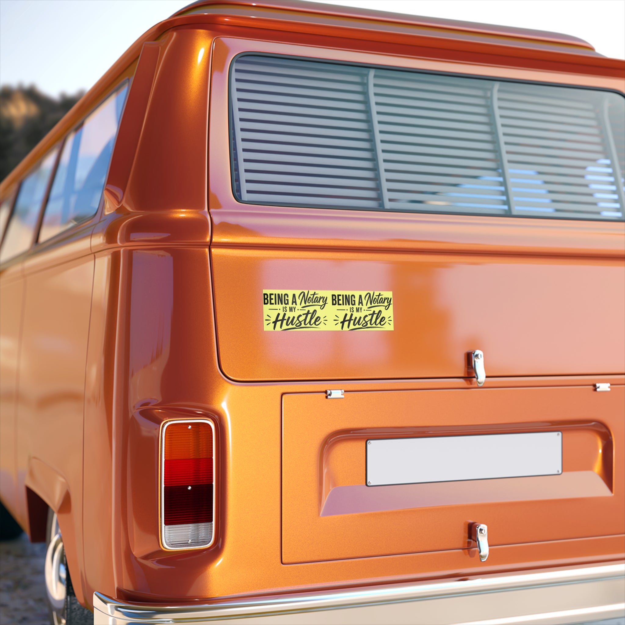 Notary Hustle Bumper Sticker — "Being a Notary is My Hustle"